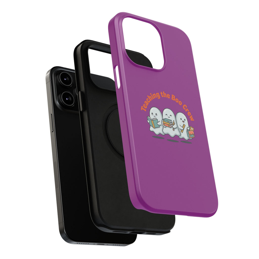 Teaching the Boo Crew Phone Case — Cute Ghosts Teacher Gift Impact-Resistant Case