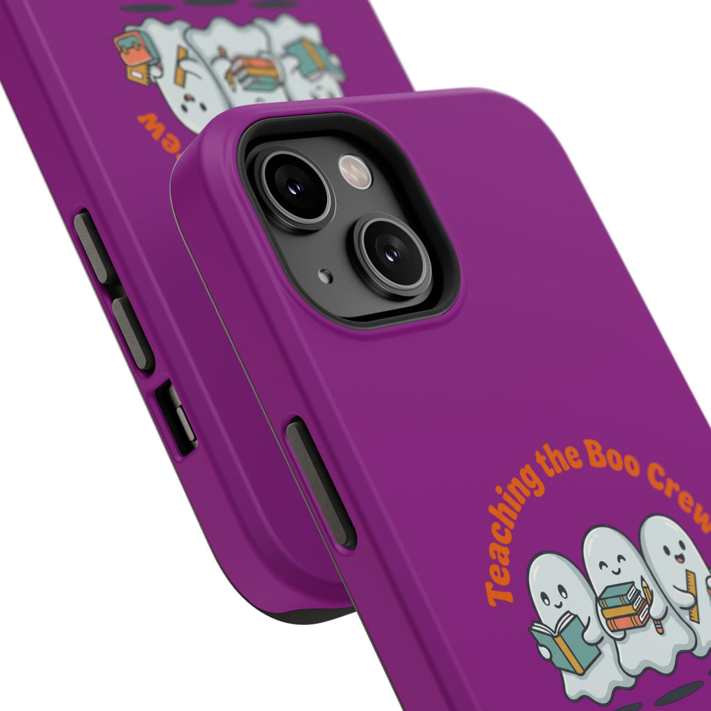 Teaching the Boo Crew Phone Case — Cute Ghosts Teacher Gift Impact-Resistant Case