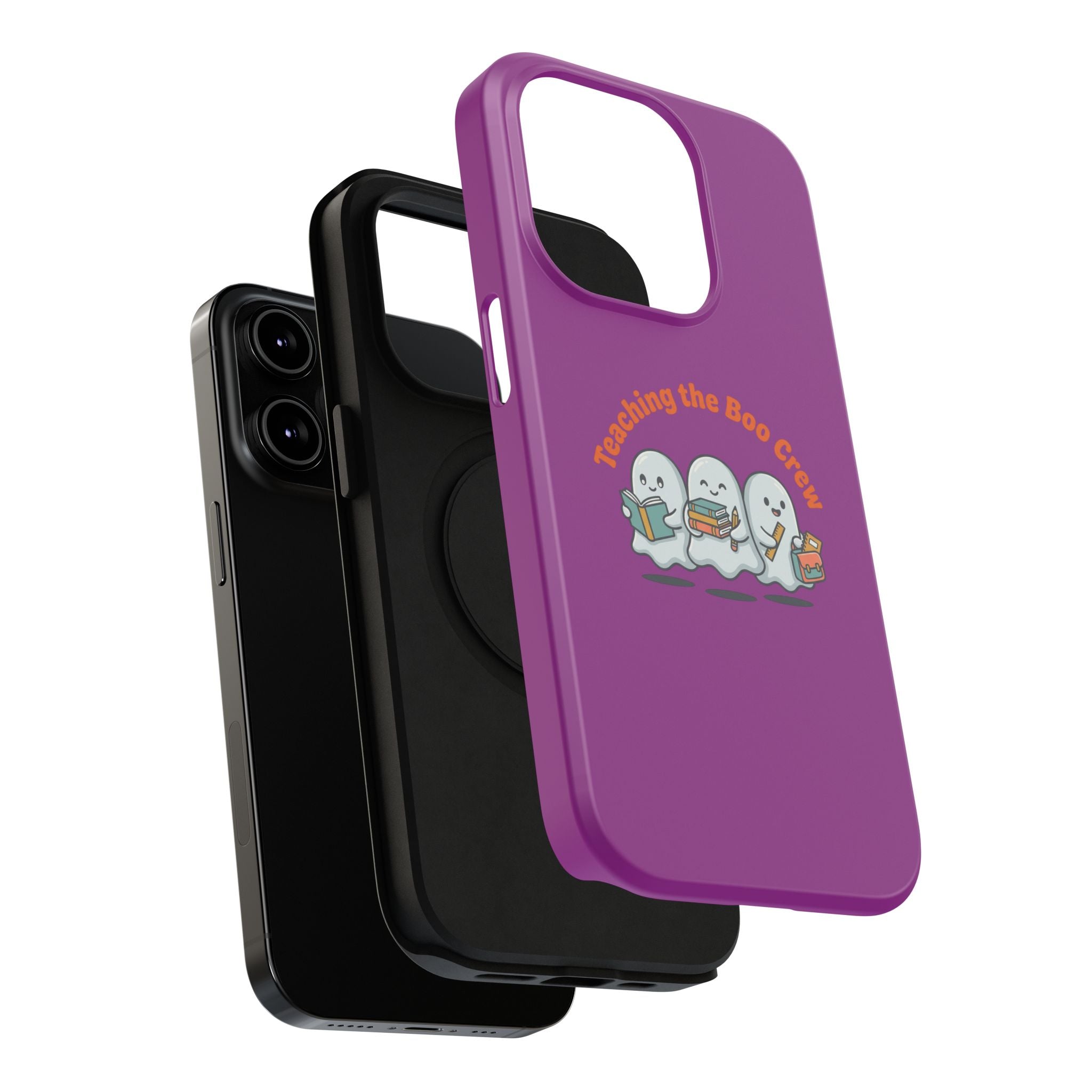 Teaching the Boo Crew Phone Case — Cute Ghosts Teacher Gift Impact-Resistant Case