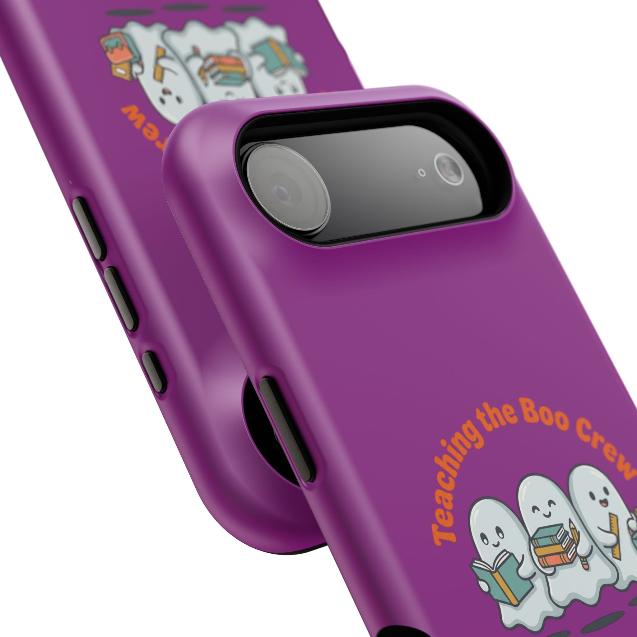 Teaching the Boo Crew Phone Case — Cute Ghosts Teacher Gift Impact-Resistant Case