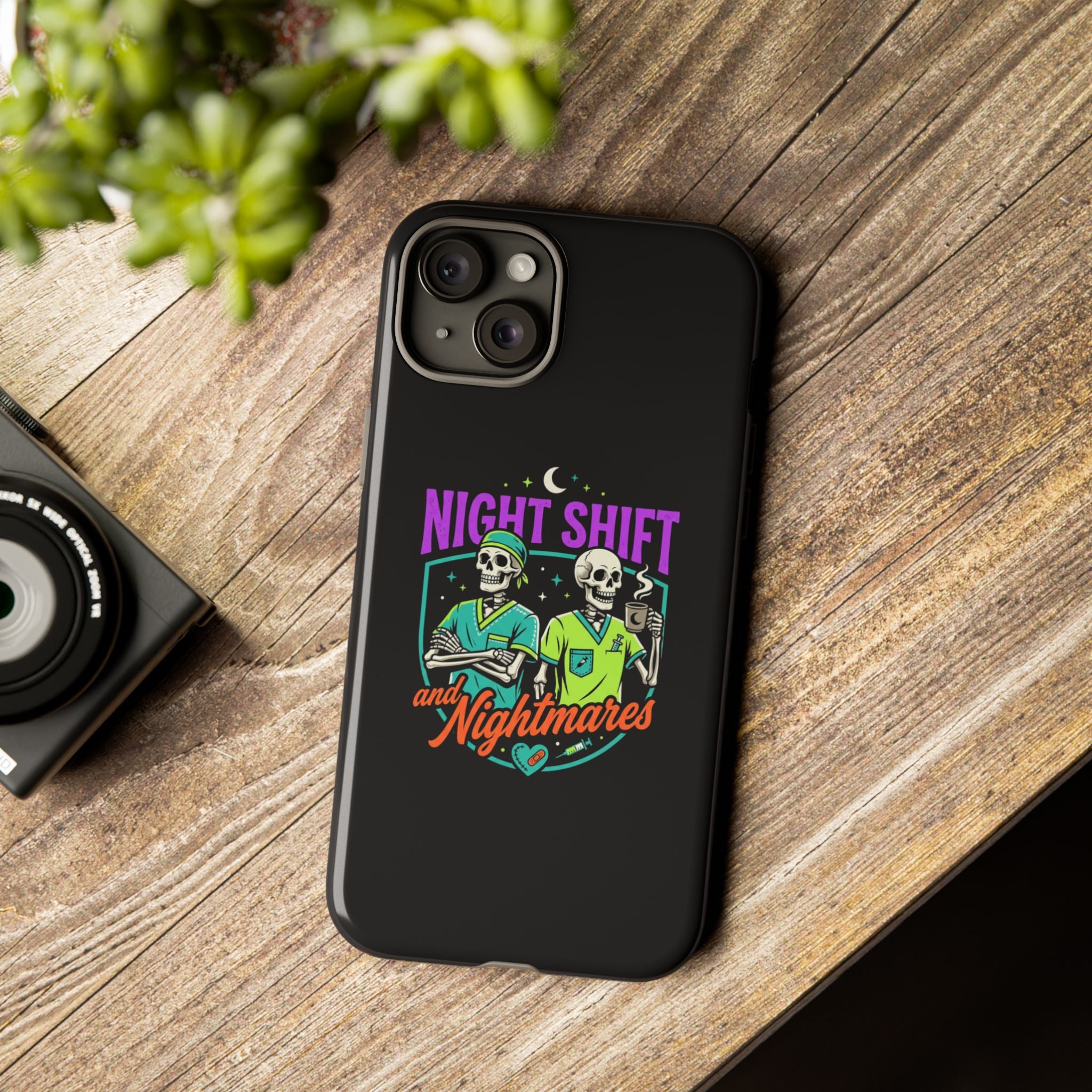 Phone Case — Night Shift and Nightmares Skeleton Nurses (Protective Tough Case)