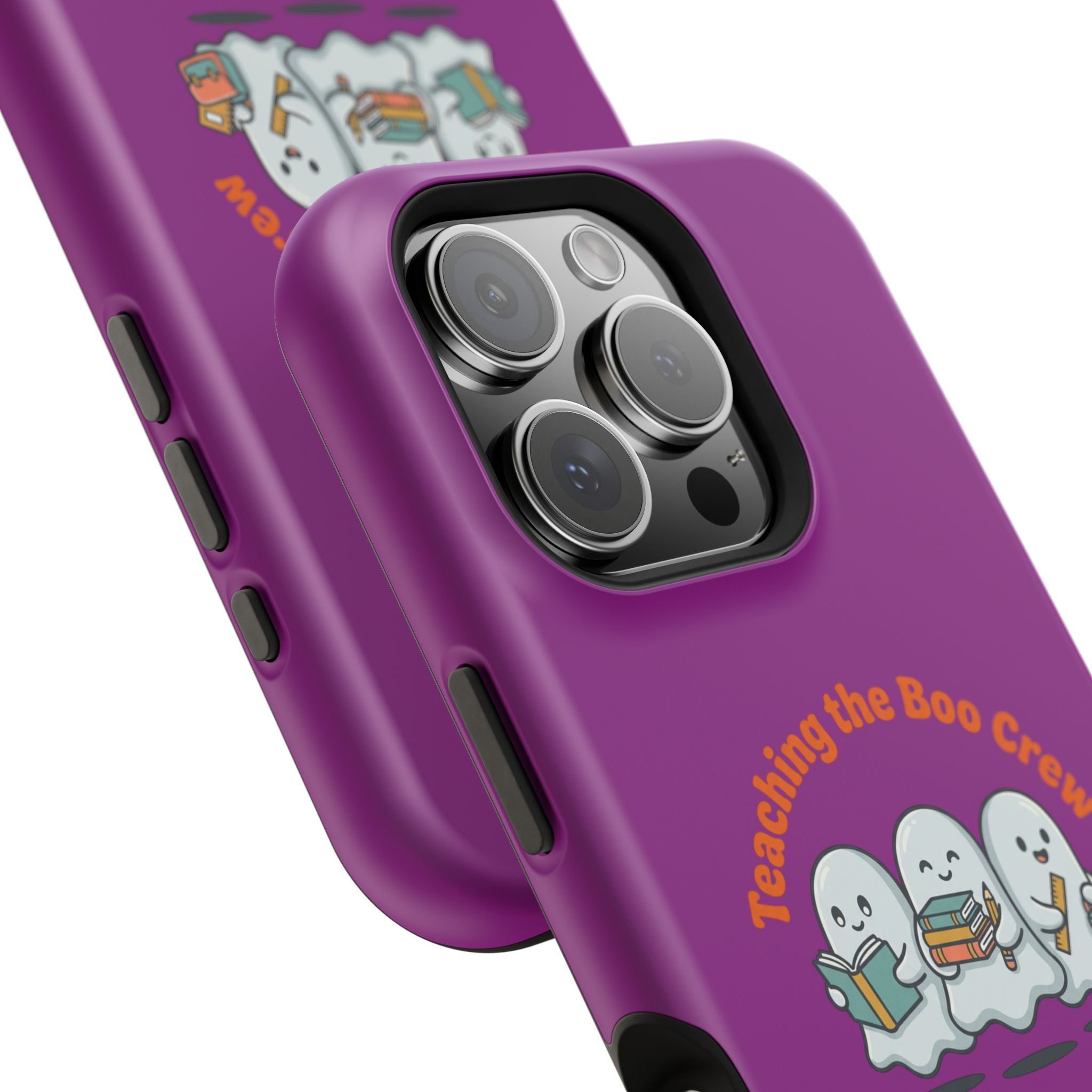 Teaching the Boo Crew Phone Case — Cute Ghosts Teacher Gift Impact-Resistant Case