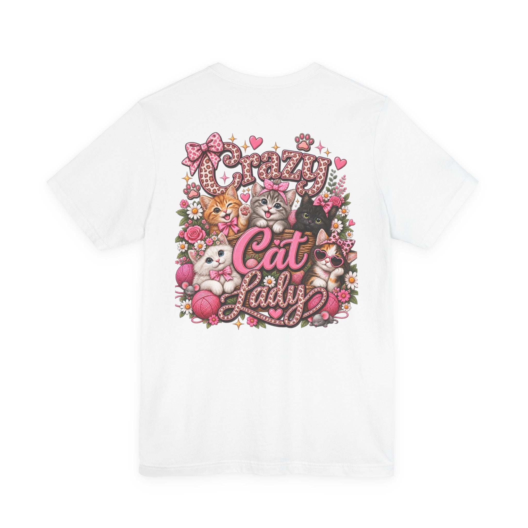 Crazy Cat Lady T-Shirt — Cute Kittens Floral Graphic Tee