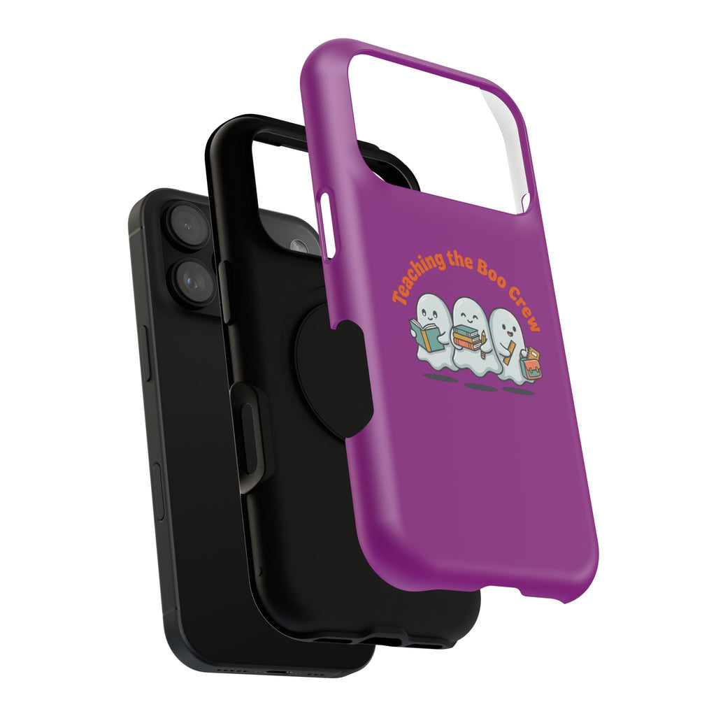 Teaching the Boo Crew Phone Case — Cute Ghosts Teacher Gift Impact-Resistant Case