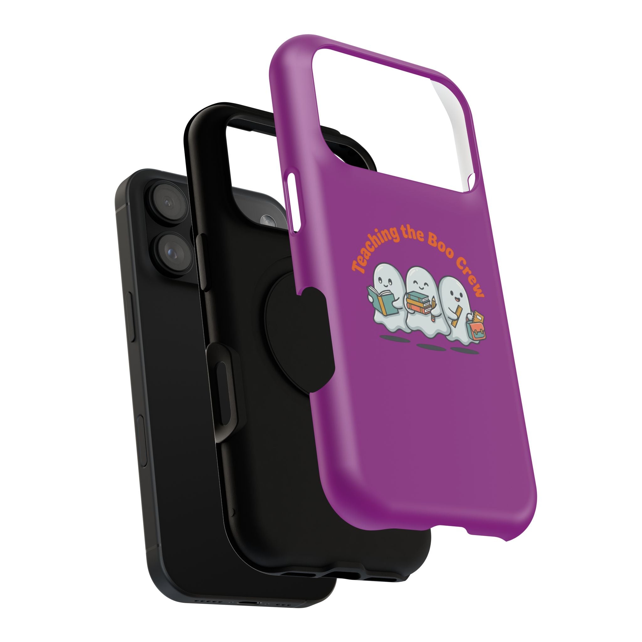 Teaching the Boo Crew Phone Case — Cute Ghosts Teacher Gift Impact-Resistant Case