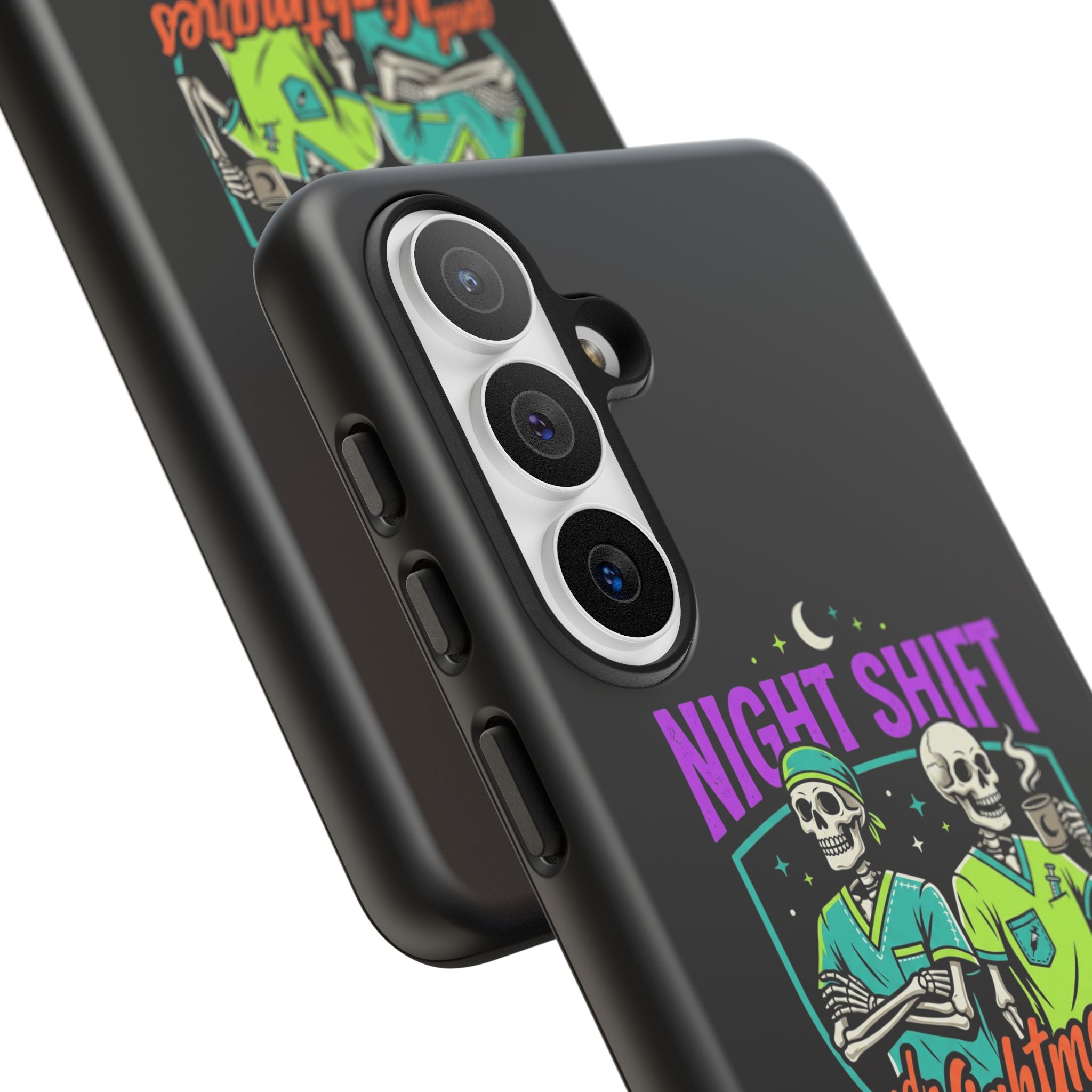 Phone Case — Night Shift and Nightmares Skeleton Nurses (Protective Tough Case)