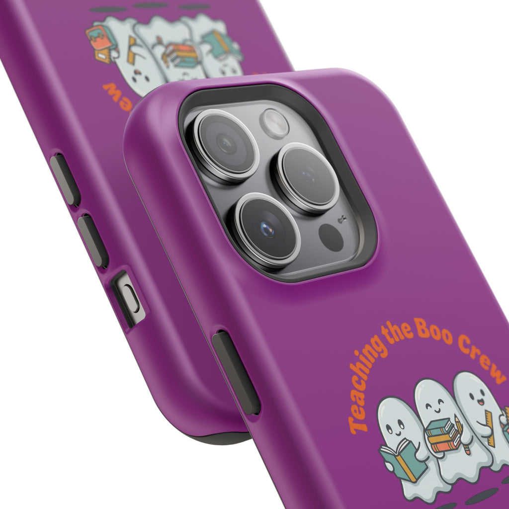 Teaching the Boo Crew Phone Case — Cute Ghosts Teacher Gift Impact-Resistant Case