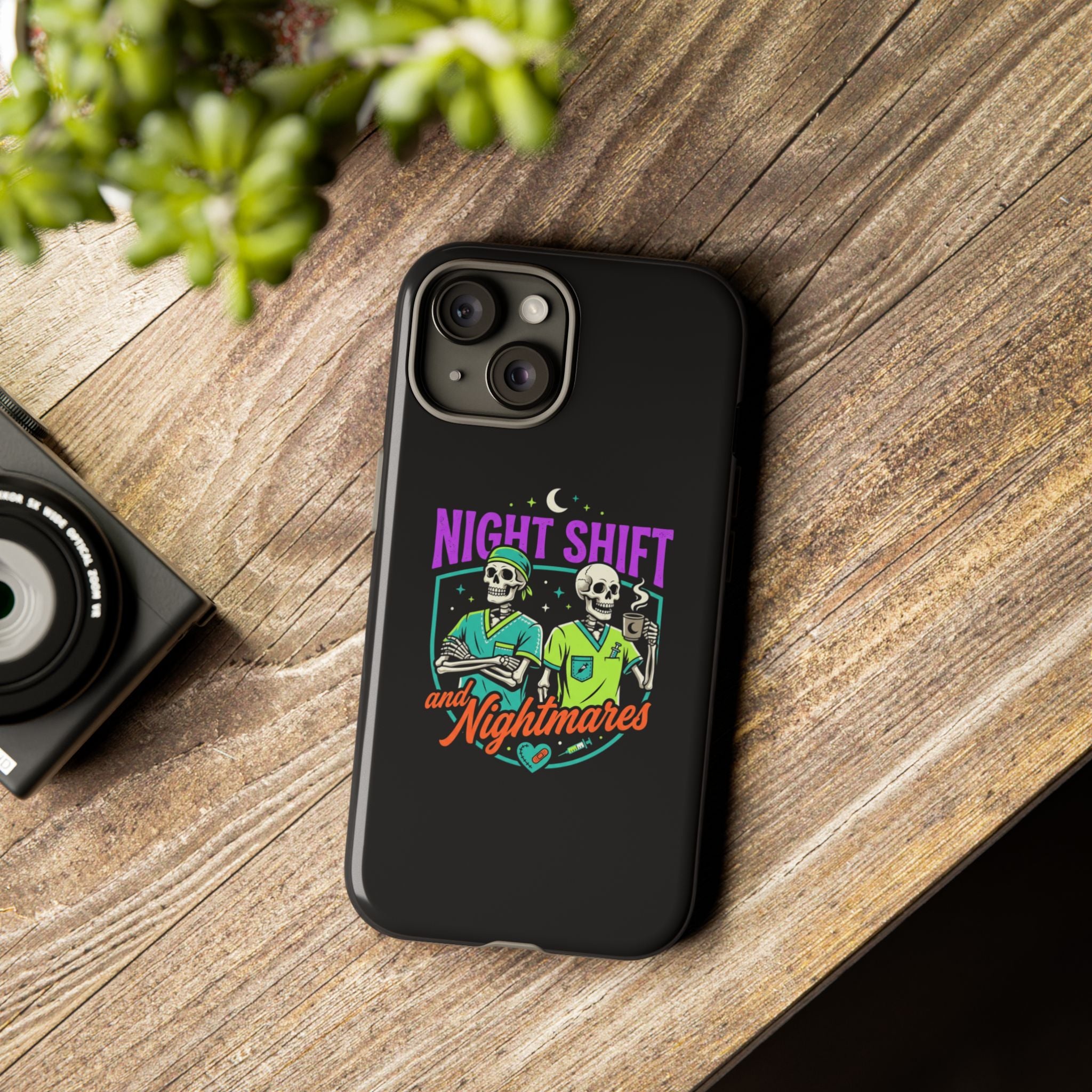 Phone Case — Night Shift and Nightmares Skeleton Nurses (Protective Tough Case)