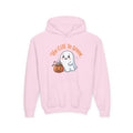 Youth Halloween Ghost Hoodie - "Too Cute to Spook" Kids Pullover