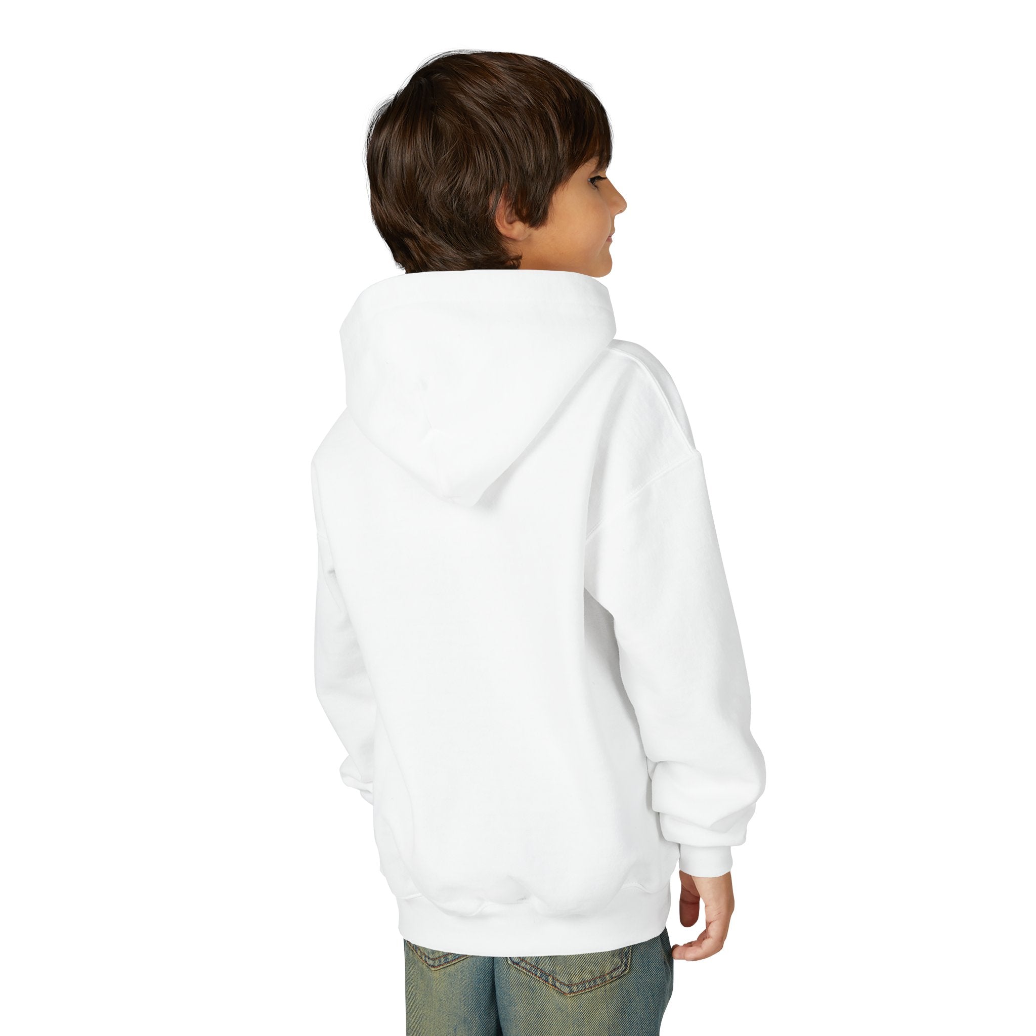 Youth Halloween Ghost Hoodie - "Too Cute to Spook" Kids Pullover