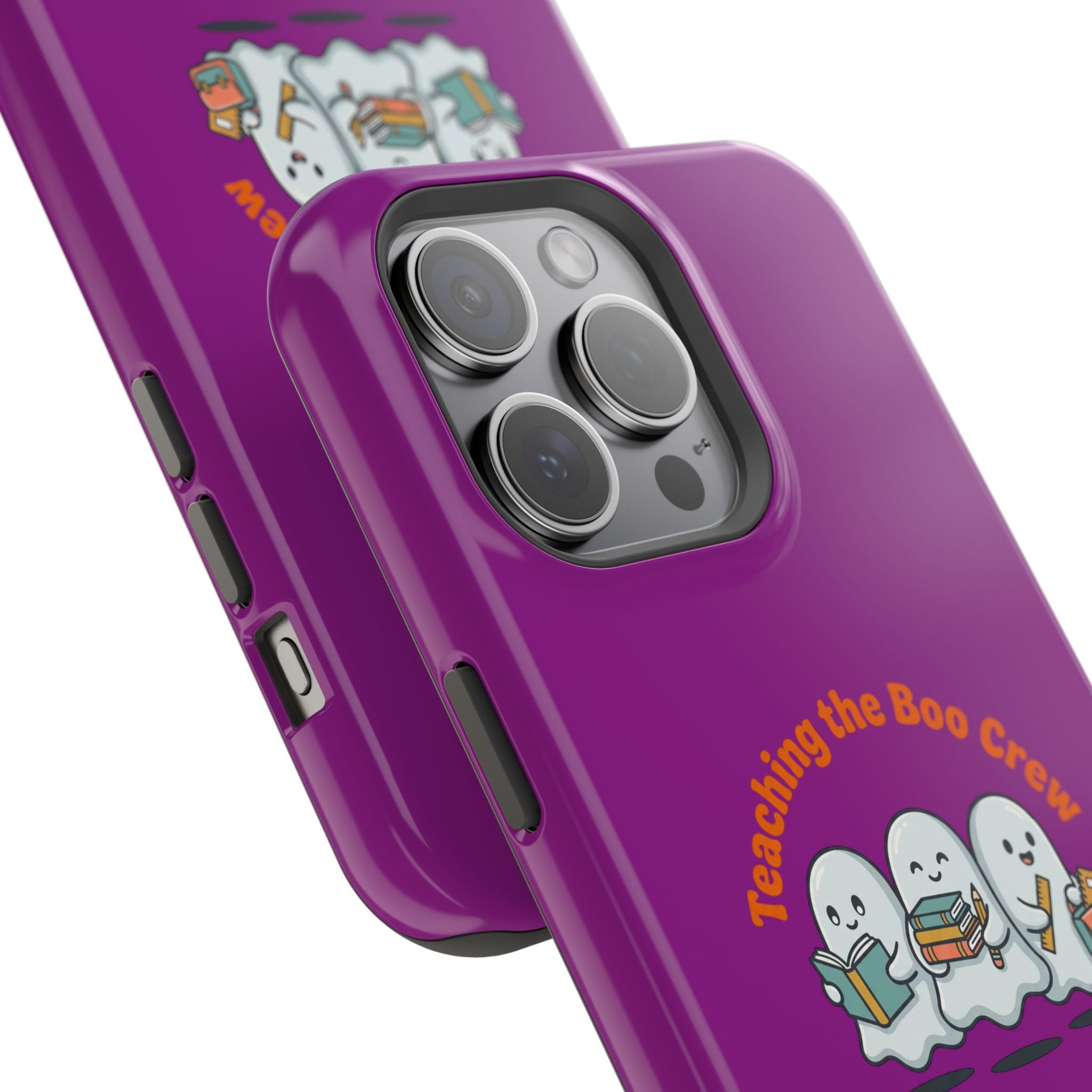 Teaching the Boo Crew Phone Case — Cute Ghosts Teacher Gift Impact-Resistant Case