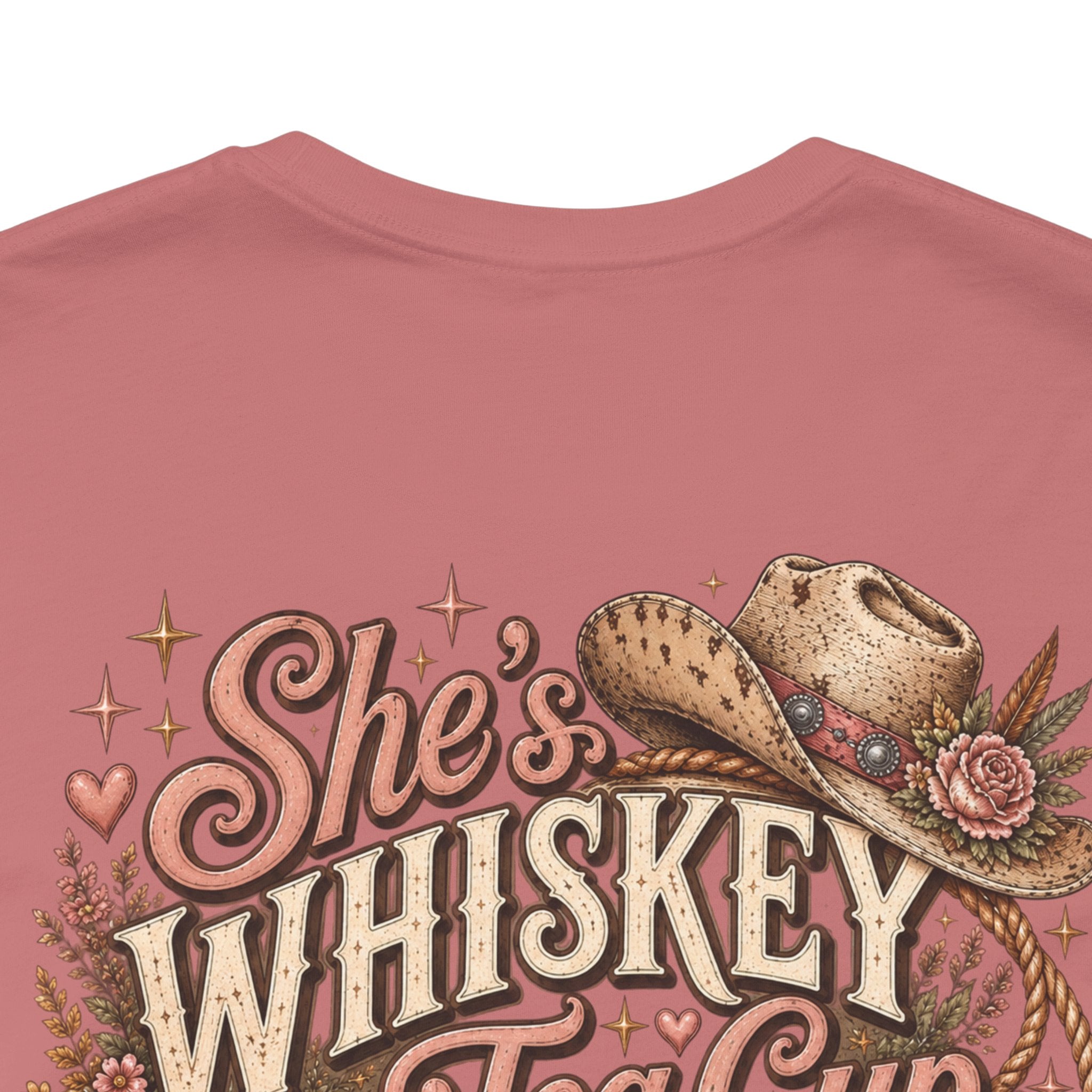 She's Whiskey in a Tea Cup Graphic Tee — Western Cowgirl Rustic T-Shirt