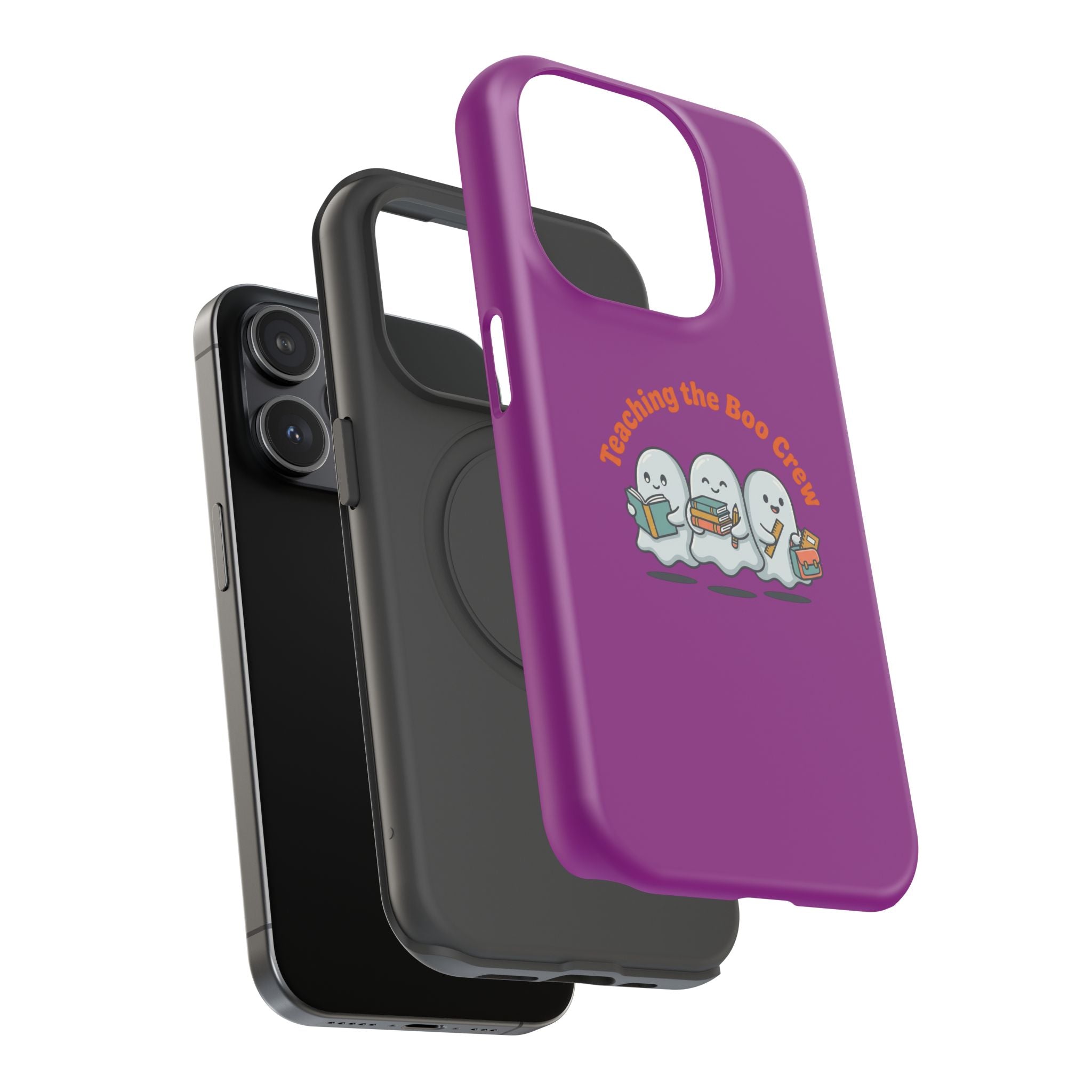 Teaching the Boo Crew Phone Case — Cute Ghosts Teacher Gift Impact-Resistant Case