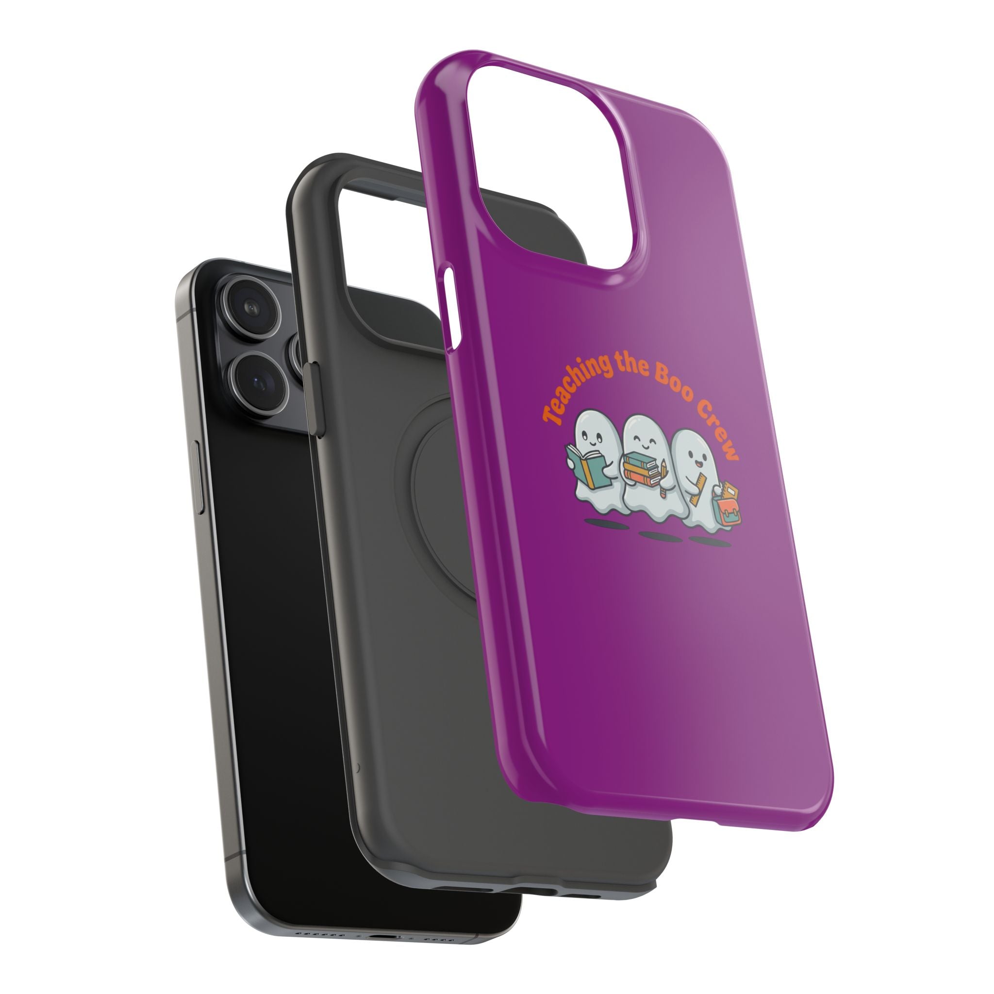 Teaching the Boo Crew Phone Case — Cute Ghosts Teacher Gift Impact-Resistant Case