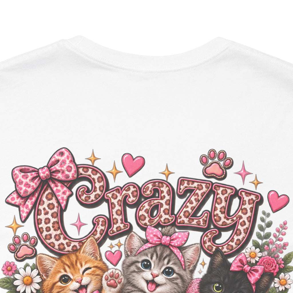 Crazy Cat Lady T-Shirt — Cute Kittens Floral Graphic Tee