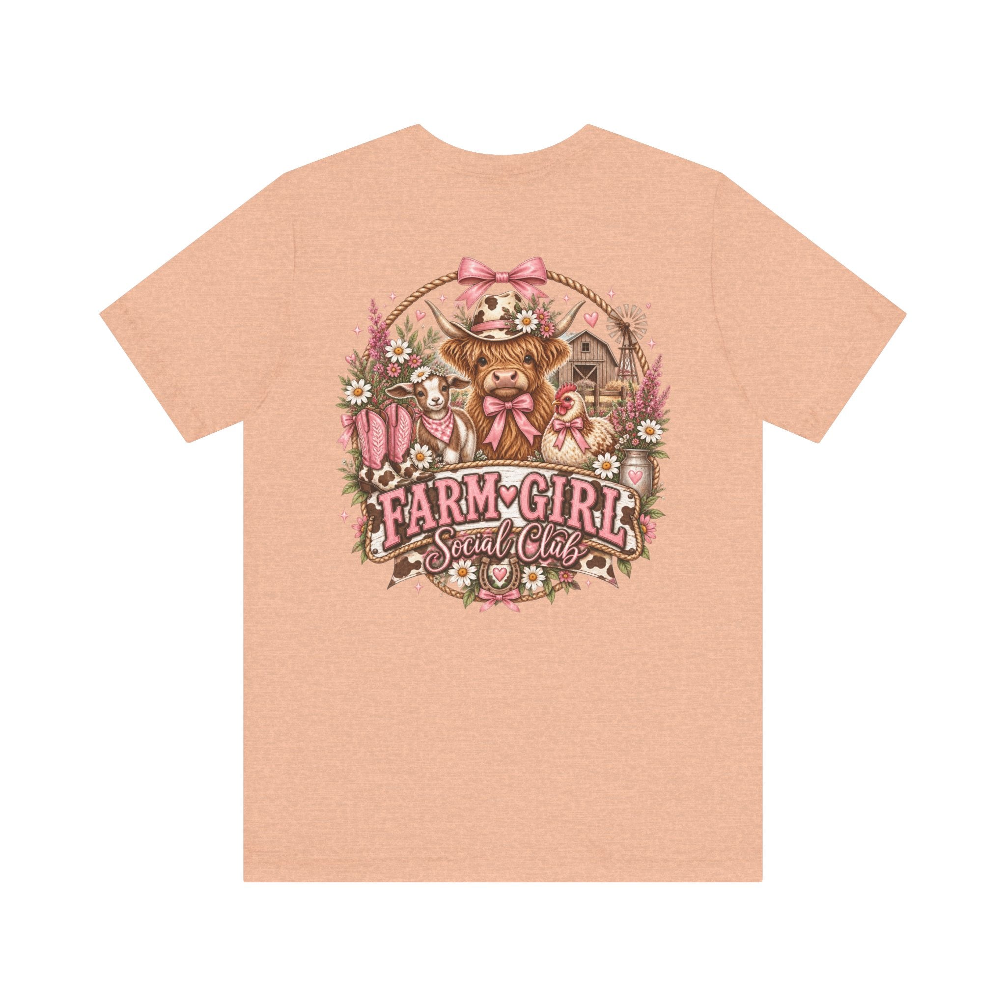 Farm Girl Social Club Graphic Tee — Country Cowgirl Floral T-Shirt
