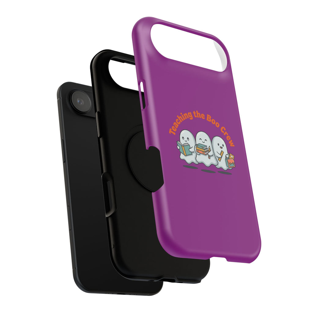 Teaching the Boo Crew Phone Case — Cute Ghosts Teacher Gift Impact-Resistant Case