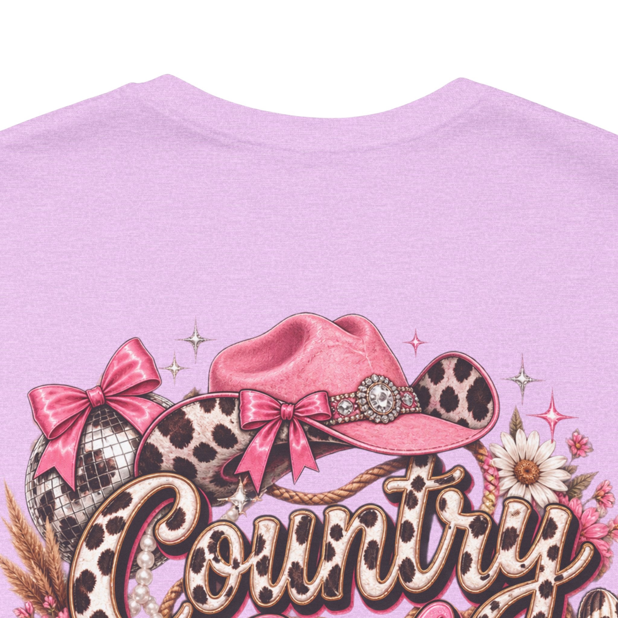 Country Girl Tee — "With a Bougie Side" Western Pink Graphic T-Shirt