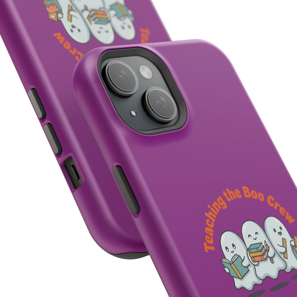 Teaching the Boo Crew Phone Case — Cute Ghosts Teacher Gift Impact-Resistant Case
