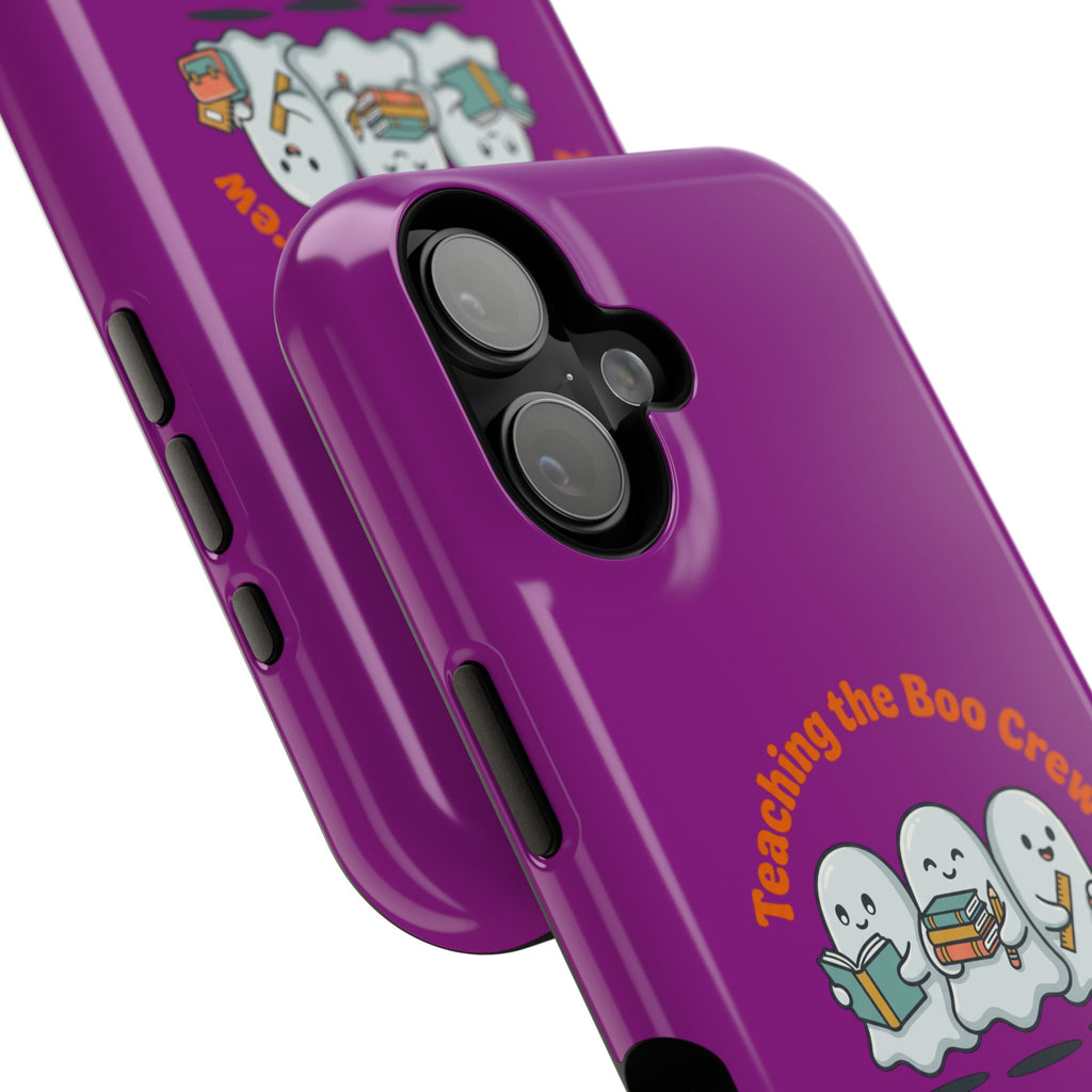 Teaching the Boo Crew Phone Case — Cute Ghosts Teacher Gift Impact-Resistant Case