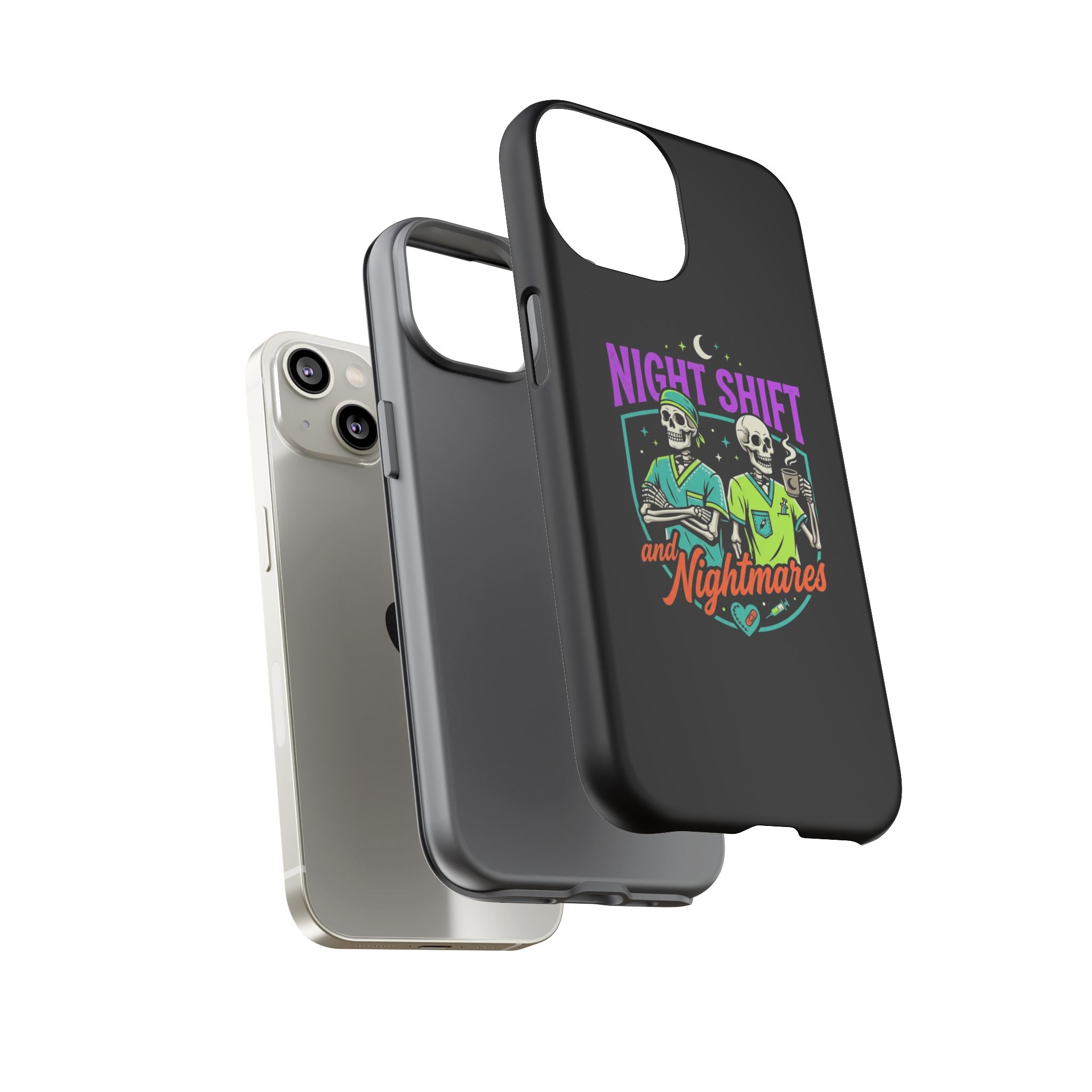 Phone Case — Night Shift and Nightmares Skeleton Nurses (Protective Tough Case)