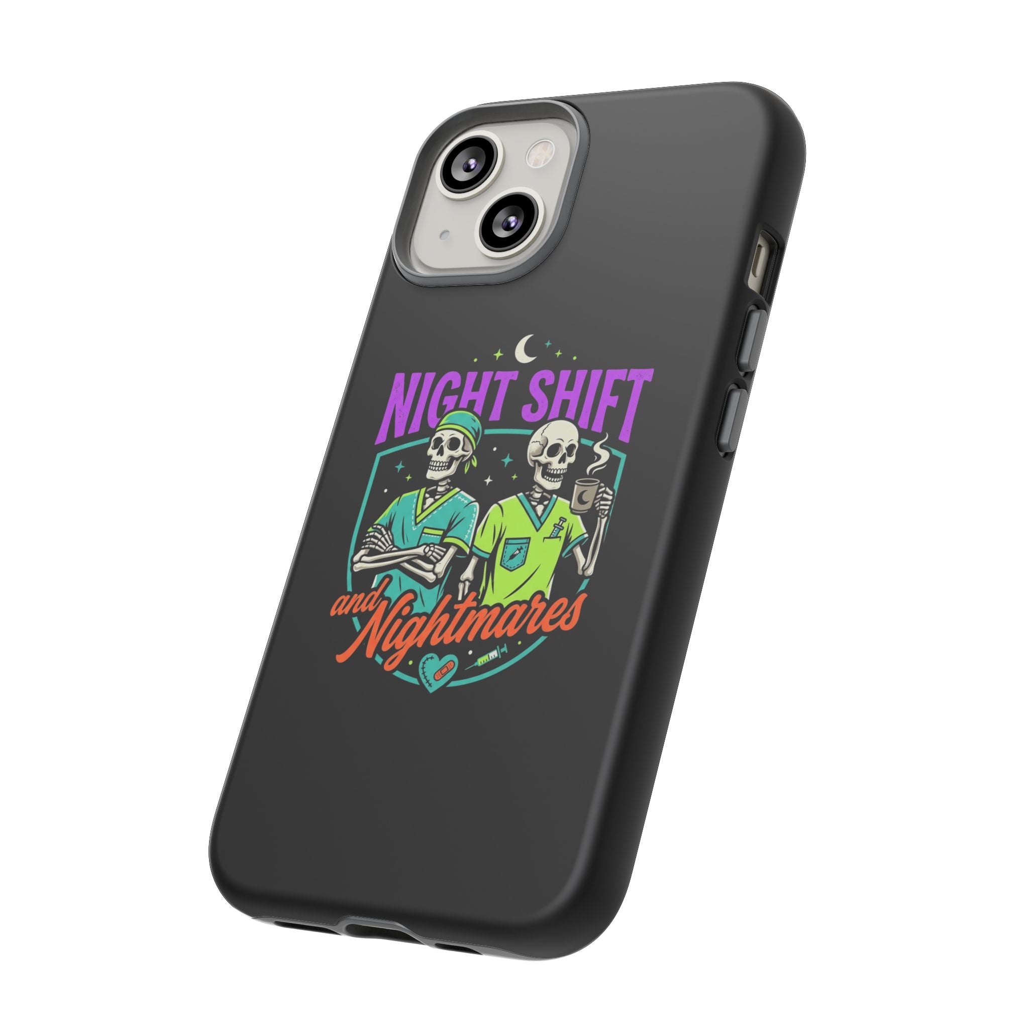Phone Case — Night Shift and Nightmares Skeleton Nurses (Protective Tough Case)