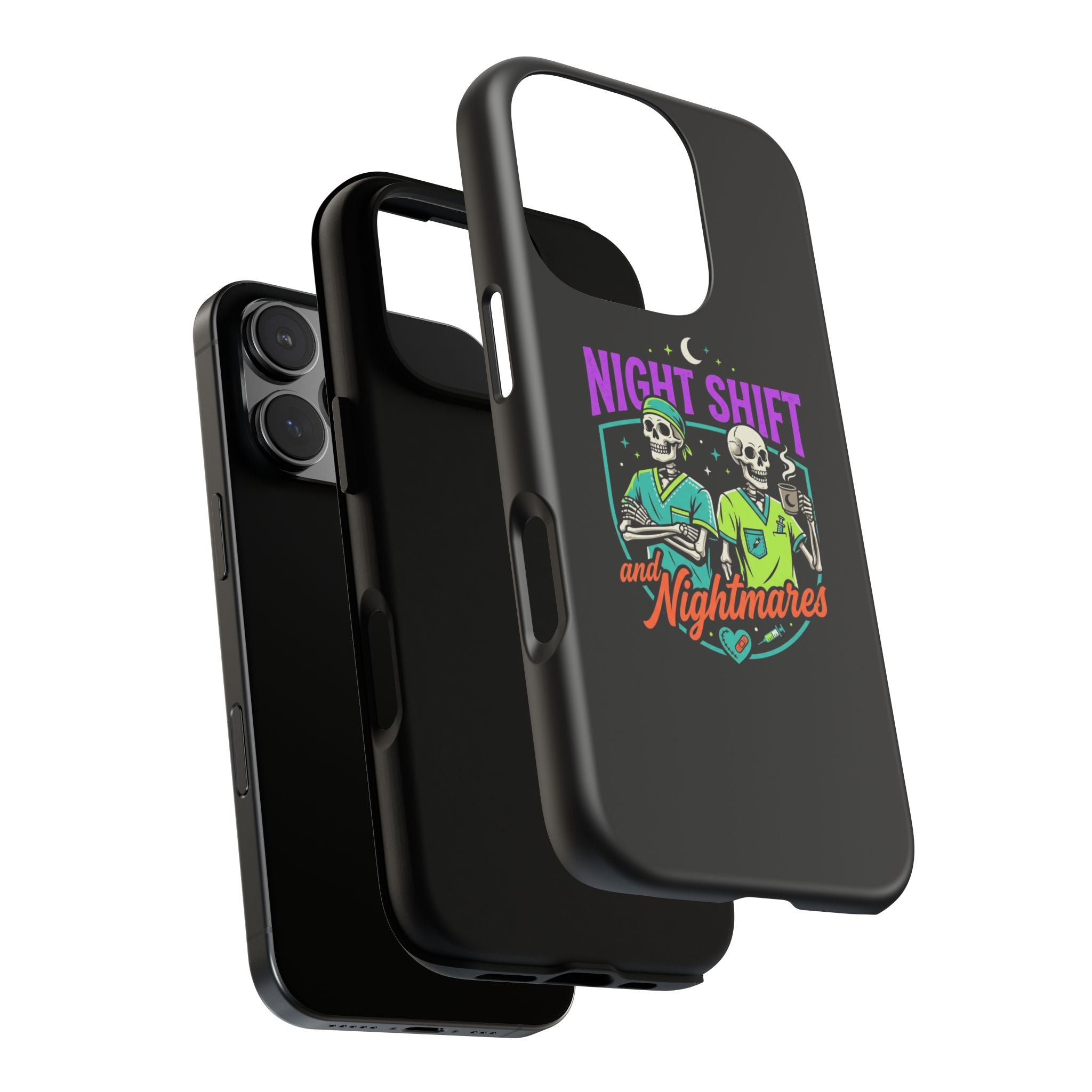 Phone Case — Night Shift and Nightmares Skeleton Nurses (Protective Tough Case)