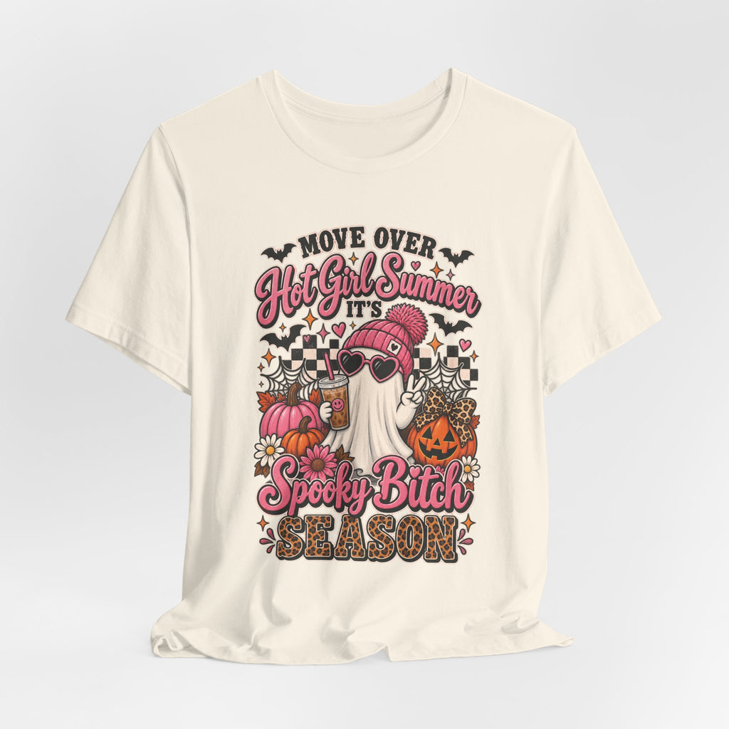 Spooky Bitch Season Halloween Tee — "Move Over Hot Girl Summer" Gnome Pumpkin T-Shirt
