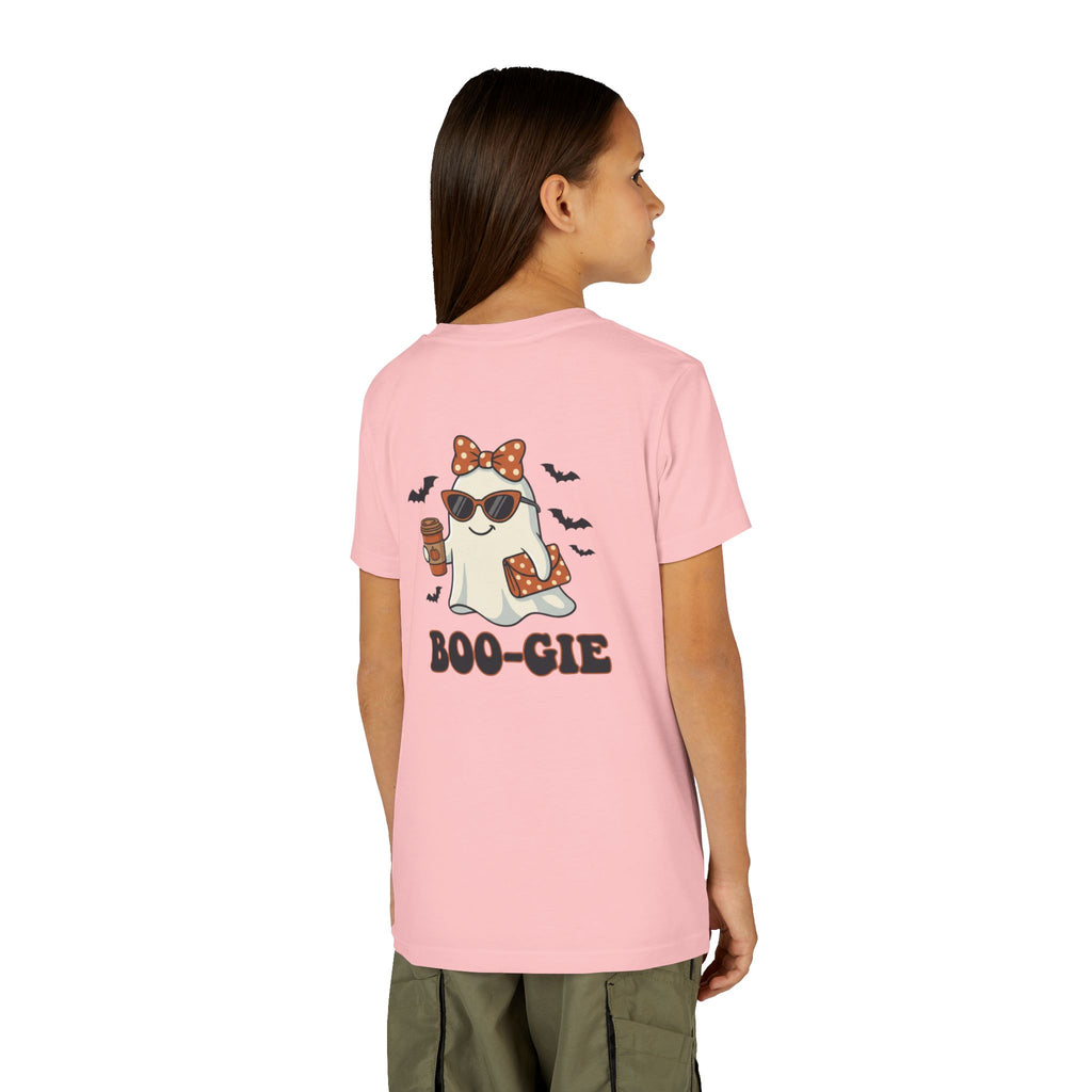 Youth Tee — "Boo-gie" Cute Ghost Halloween Shirt
