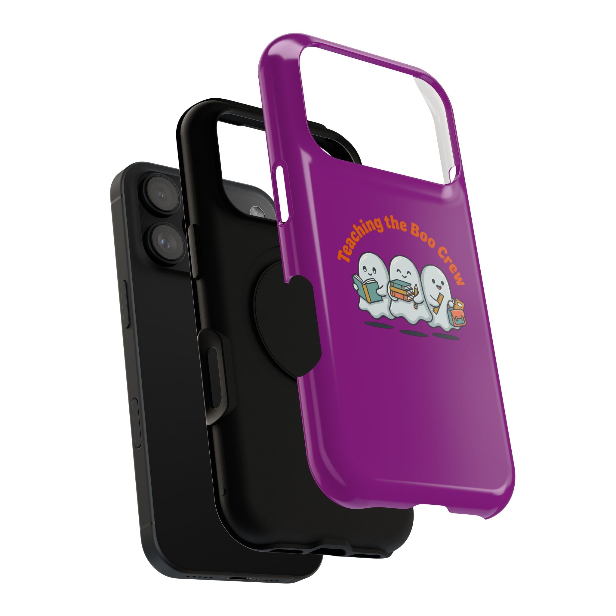 Teaching the Boo Crew Phone Case — Cute Ghosts Teacher Gift Impact-Resistant Case