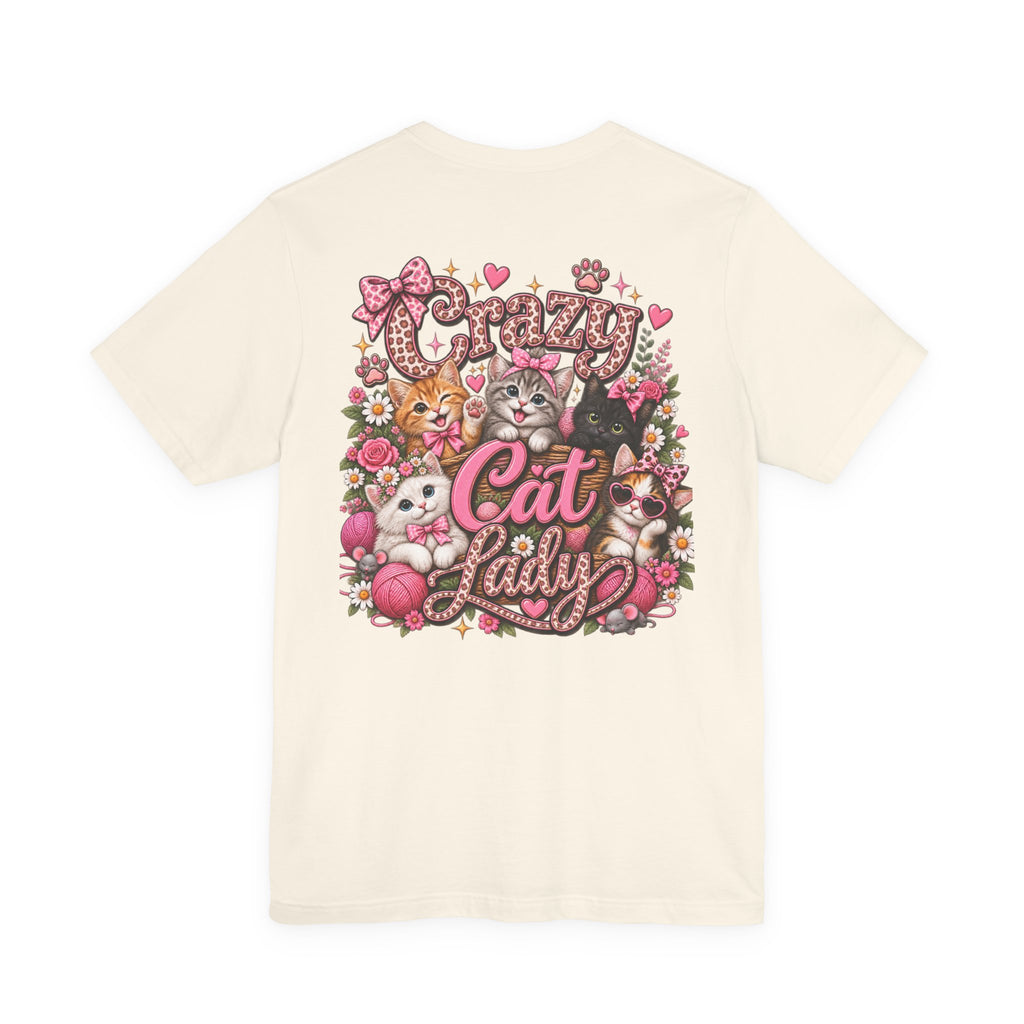 Crazy Cat Lady T-Shirt — Cute Kittens Floral Graphic Tee