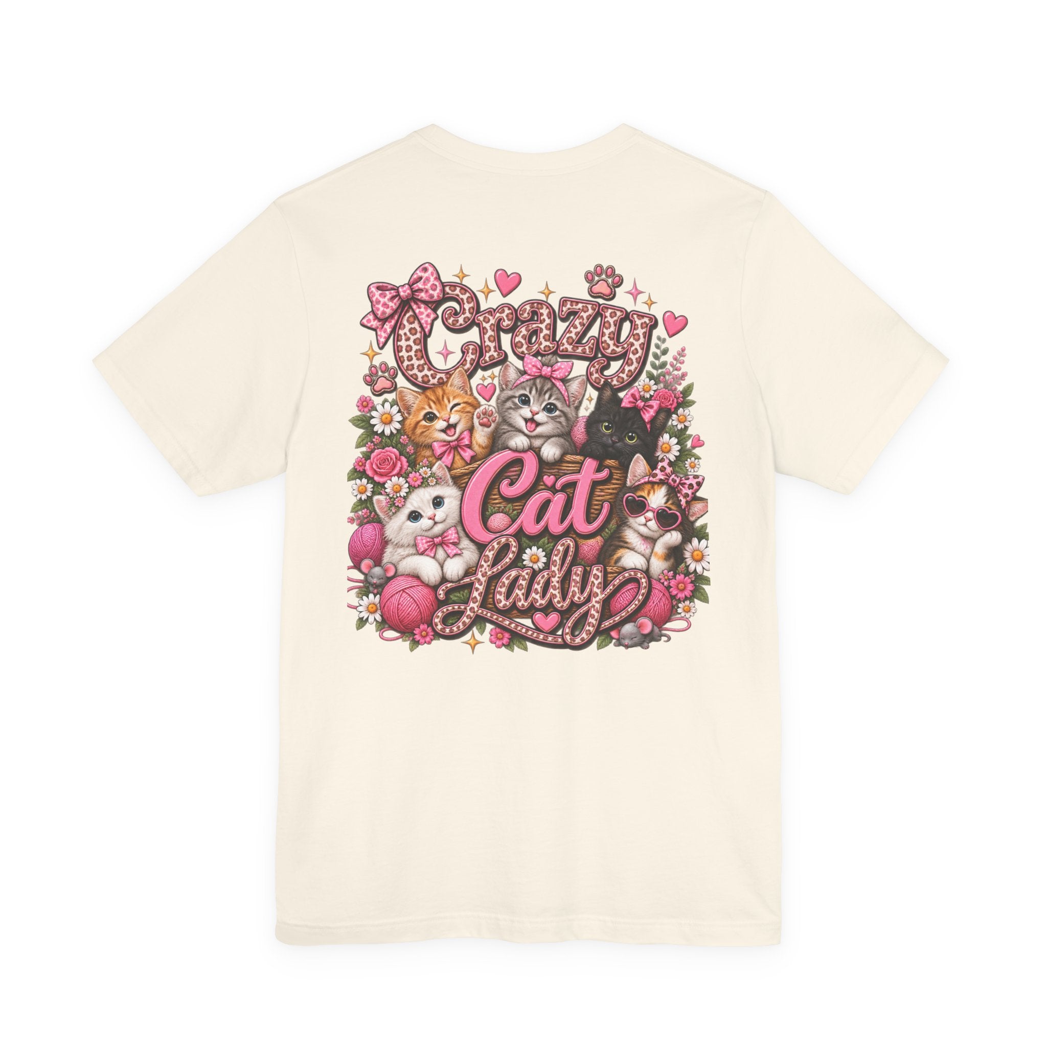 Crazy Cat Lady T-Shirt — Cute Kittens Floral Graphic Tee