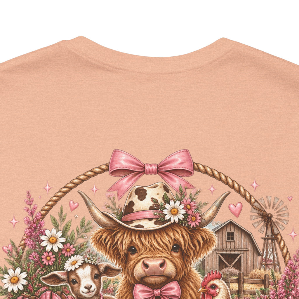 Farm Girl Social Club Graphic Tee — Country Cowgirl Floral T-Shirt