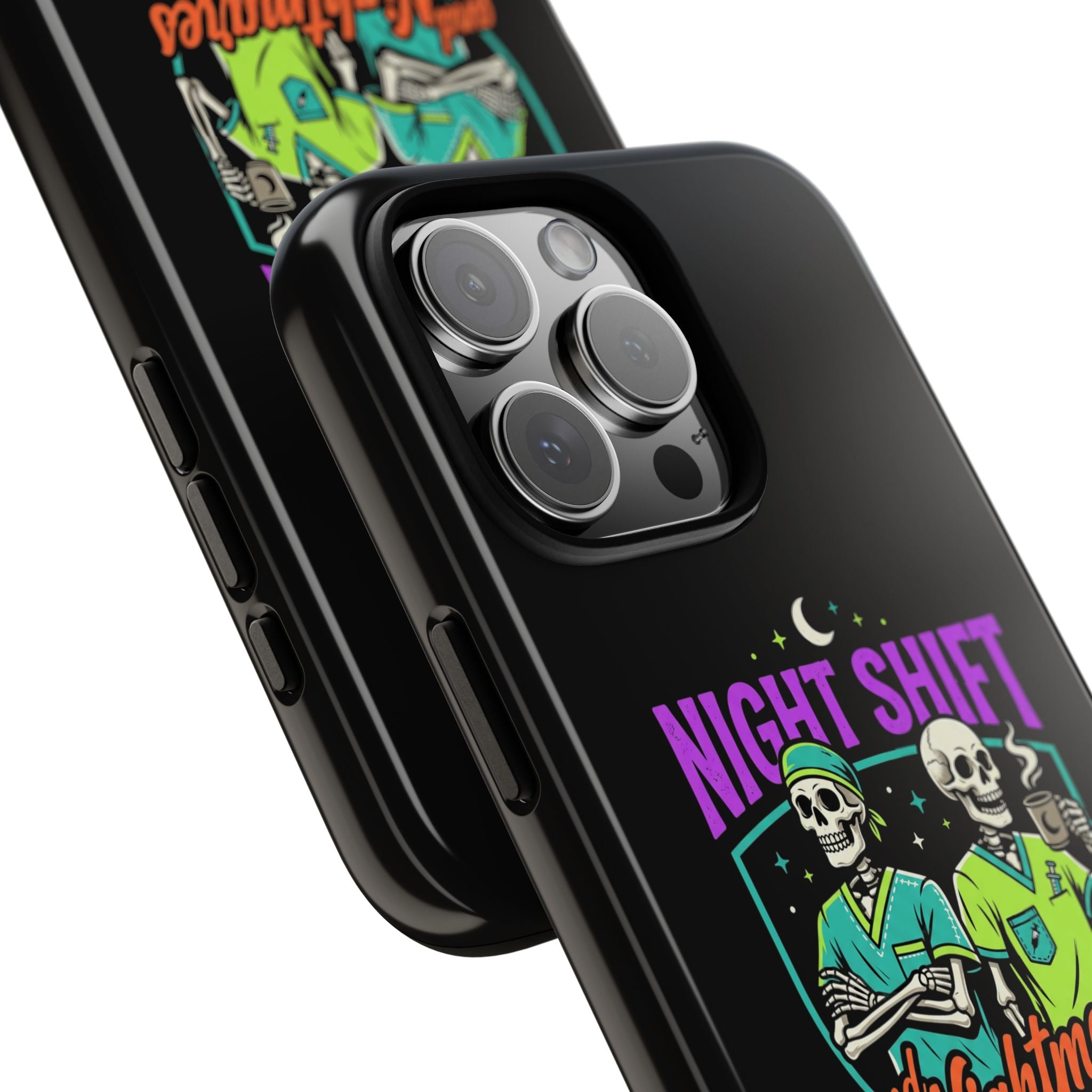 Phone Case — Night Shift and Nightmares Skeleton Nurses (Protective Tough Case)