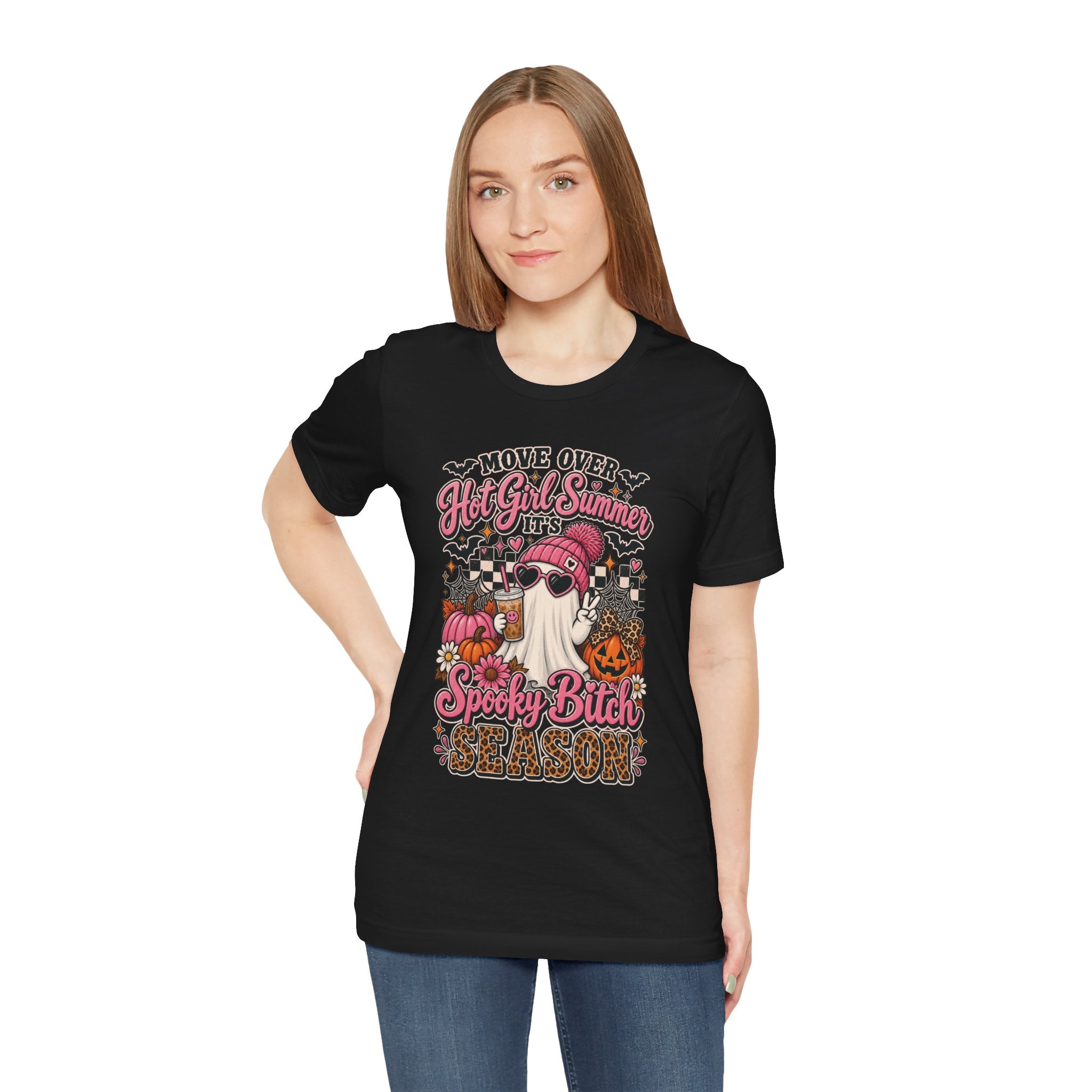 Spooky Bitch Season Halloween Tee — "Move Over Hot Girl Summer" Gnome Pumpkin T-Shirt