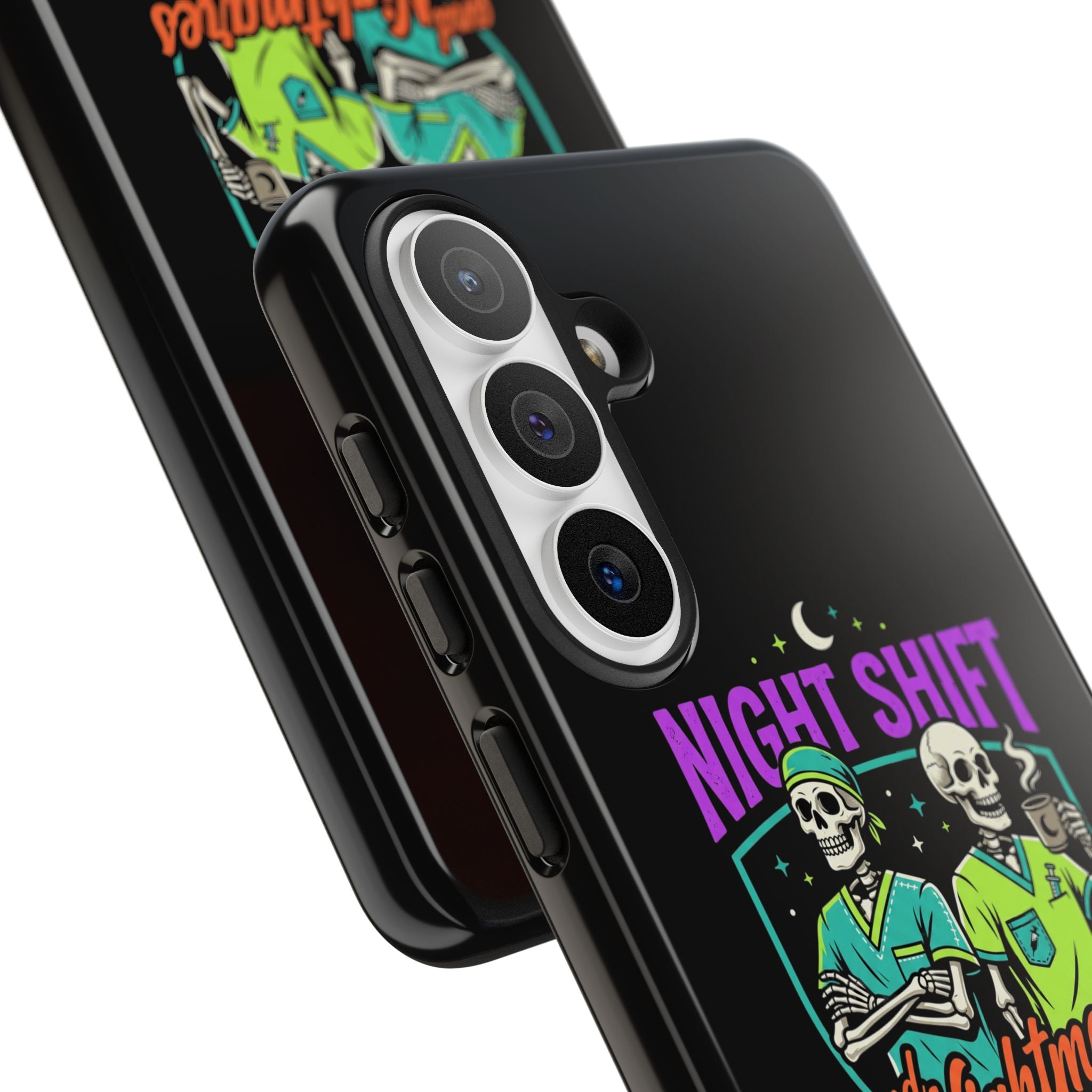 Phone Case — Night Shift and Nightmares Skeleton Nurses (Protective Tough Case)