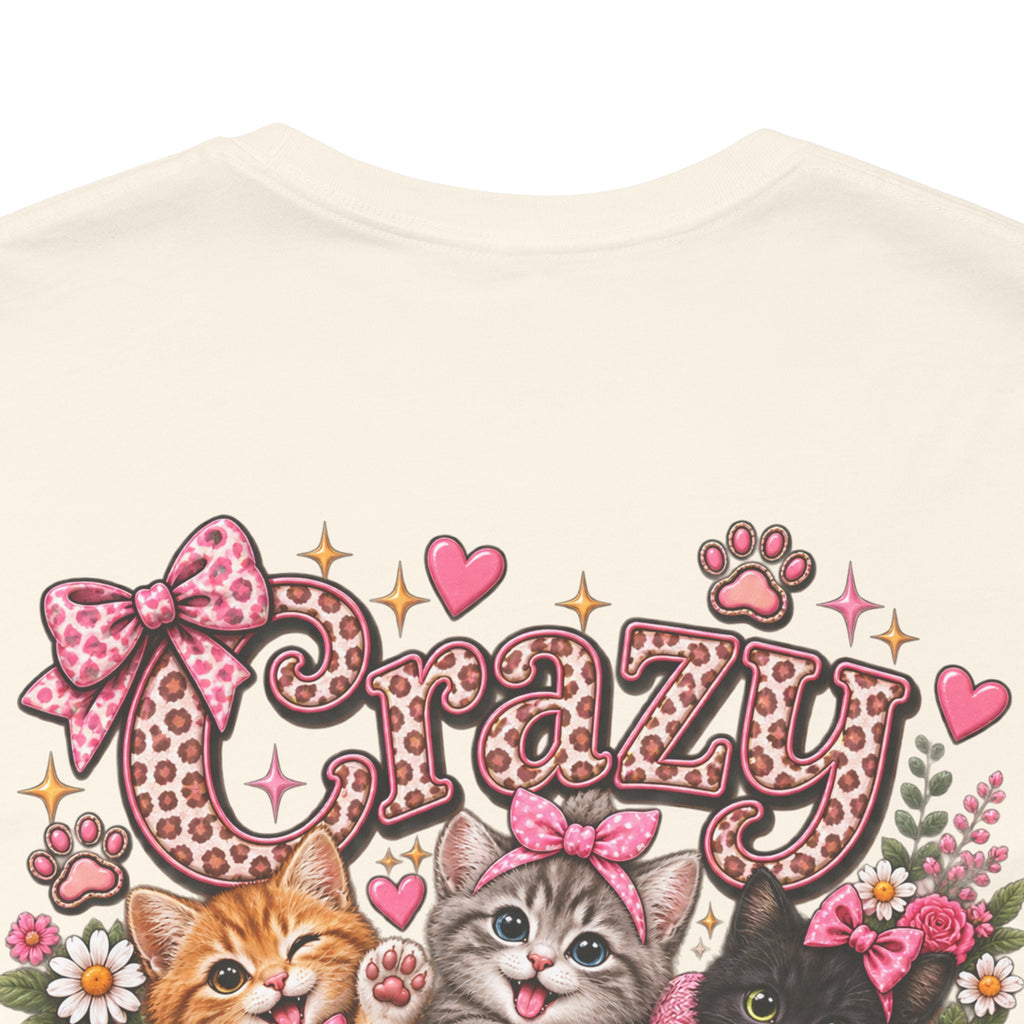 Crazy Cat Lady T-Shirt — Cute Kittens Floral Graphic Tee