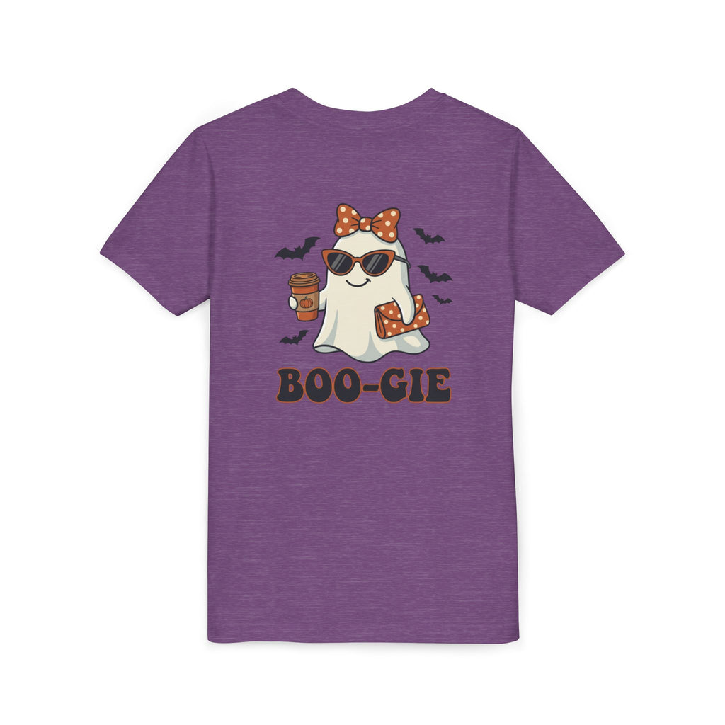 Youth Tee — "Boo-gie" Cute Ghost Halloween Shirt
