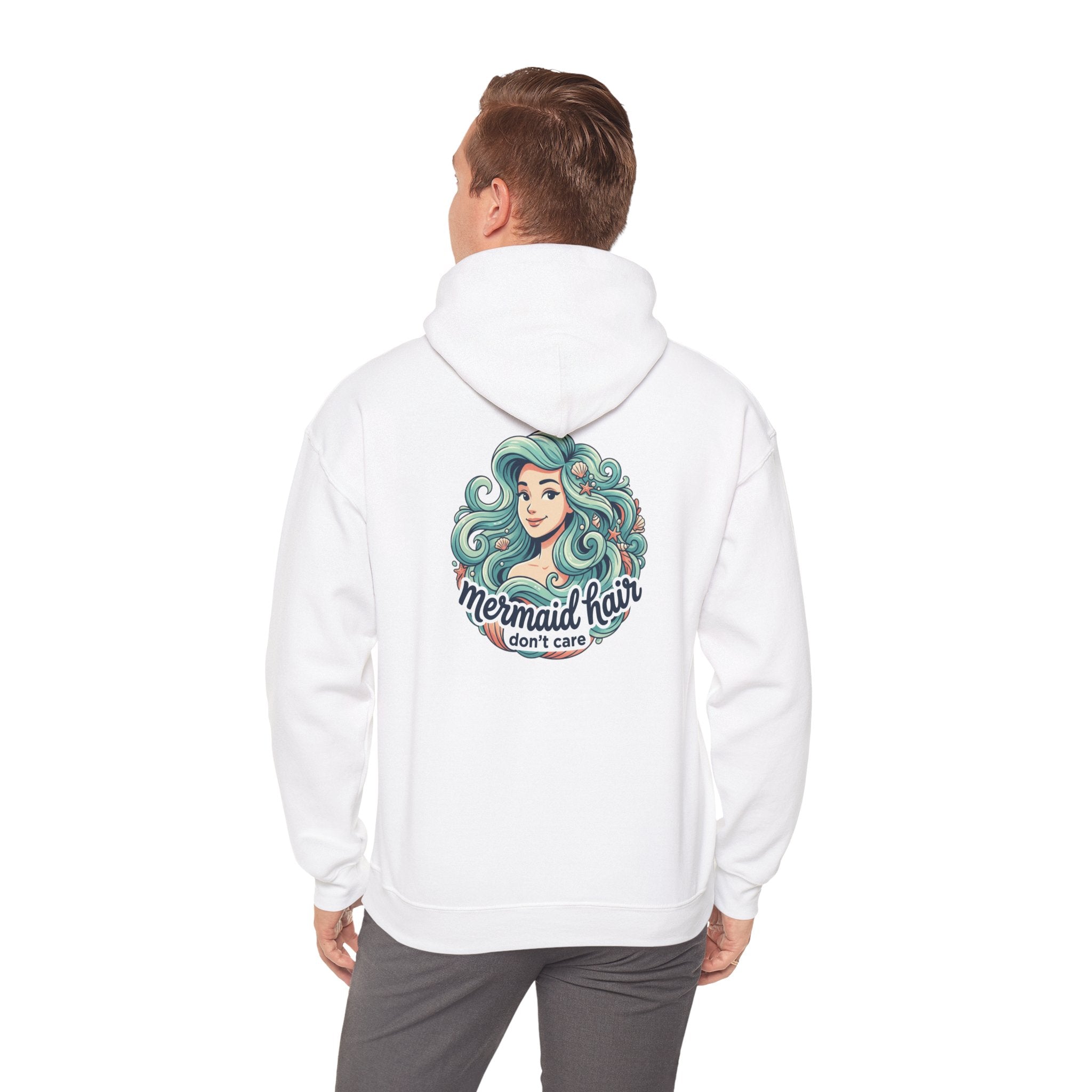 Mermaid Hair Hoodie — "Mermaid Hair Don't Care" Graphic Hooded Sweatshirt