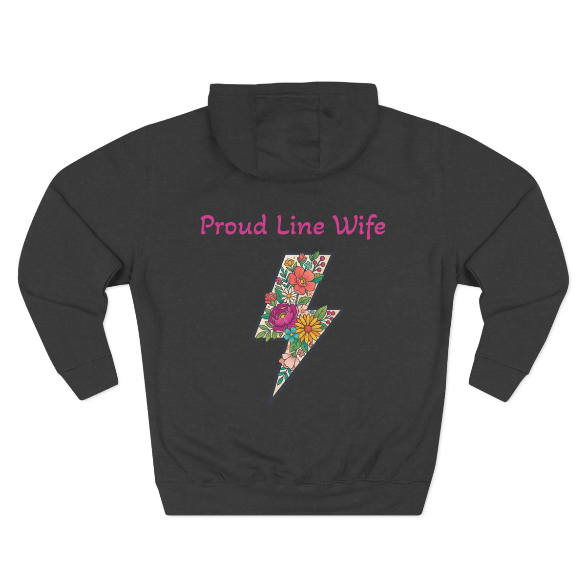 Proud Line Wife Floral Lightning Bolt Hoodie