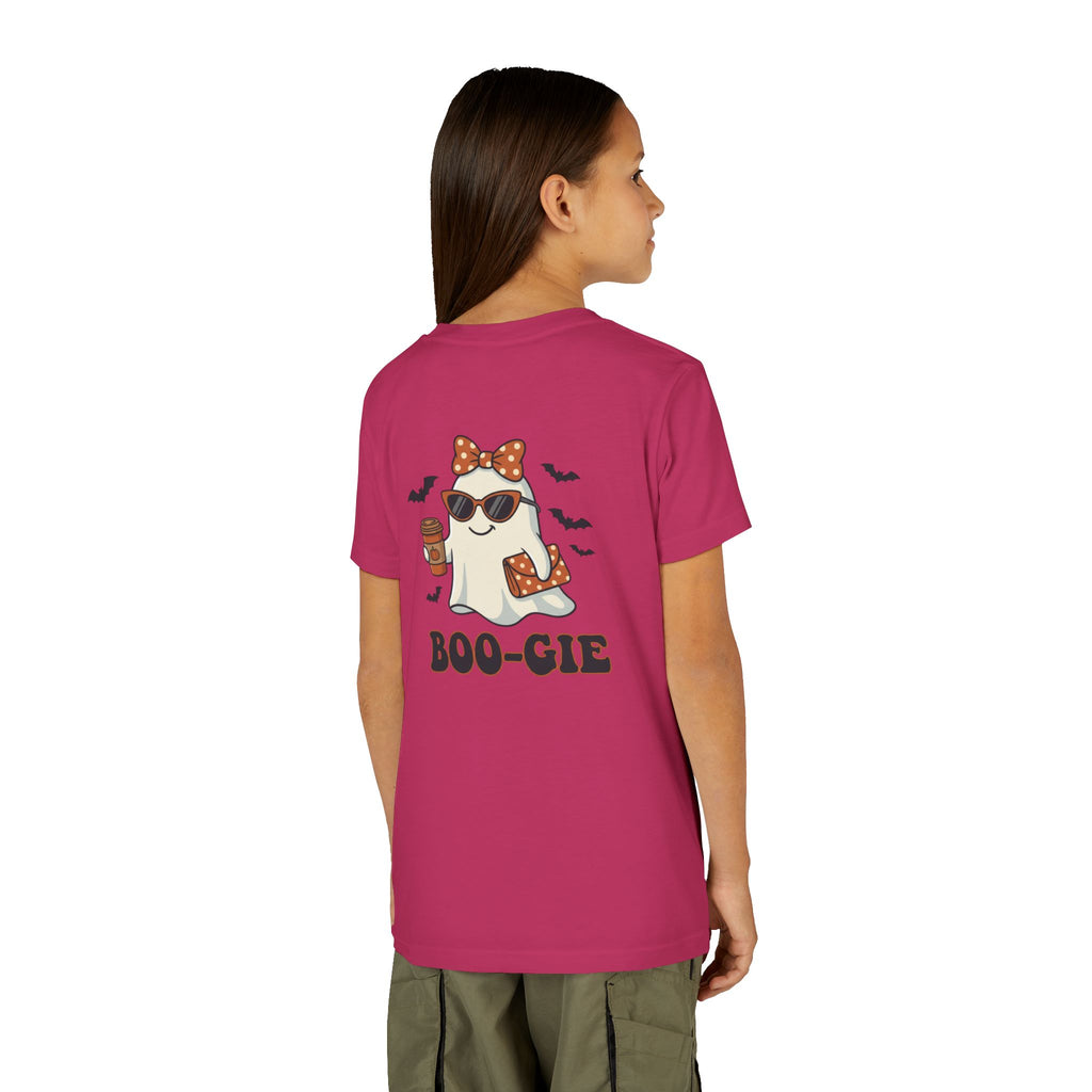 Youth Tee — "Boo-gie" Cute Ghost Halloween Shirt