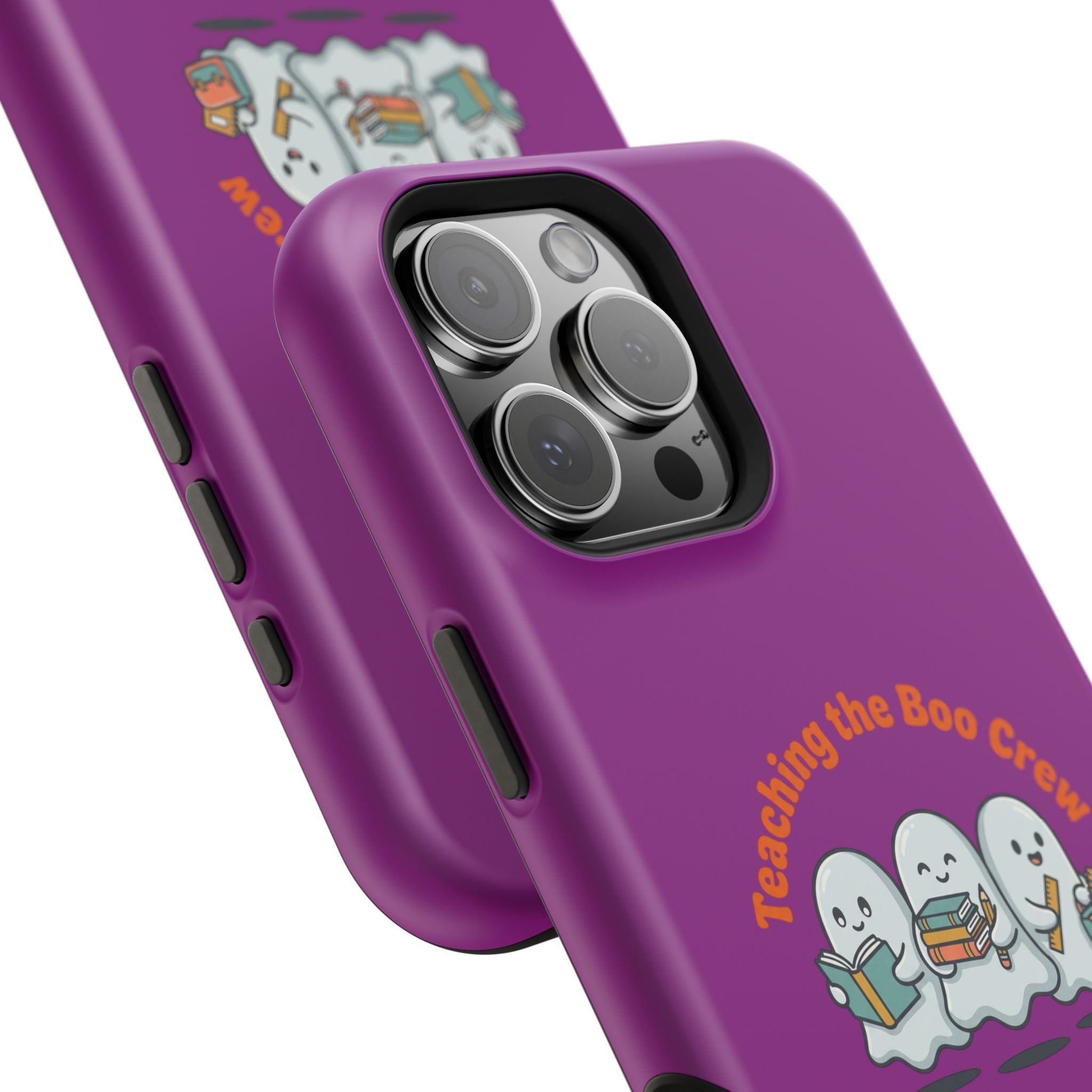 Teaching the Boo Crew Phone Case — Cute Ghosts Teacher Gift Impact-Resistant Case