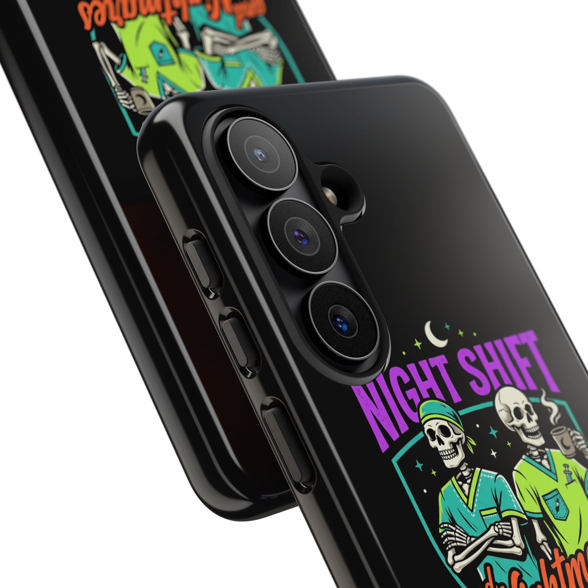 Phone Case — Night Shift and Nightmares Skeleton Nurses (Protective Tough Case)