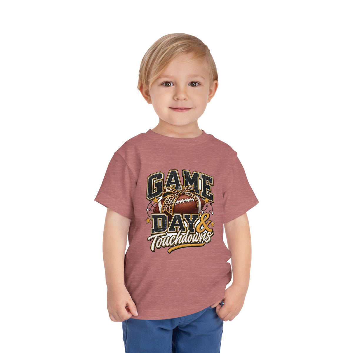 Toddler Game Day Tee — "Game Day & Touchdowns" Football Shirt