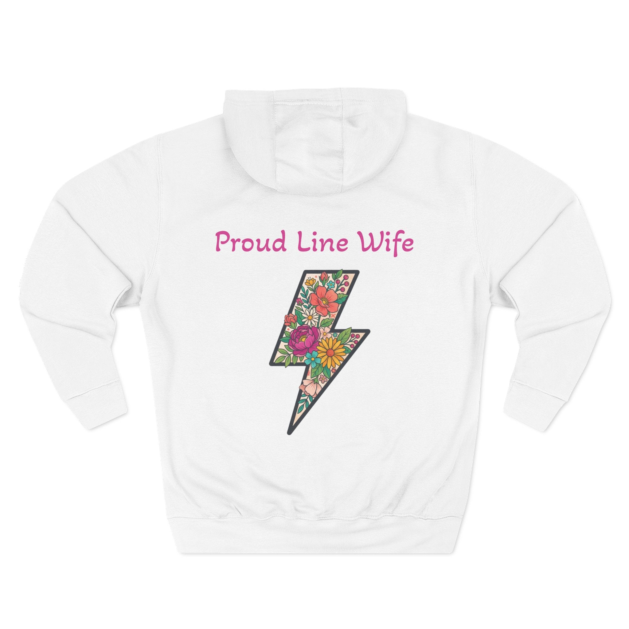 Proud Line Wife Floral Lightning Bolt Hoodie