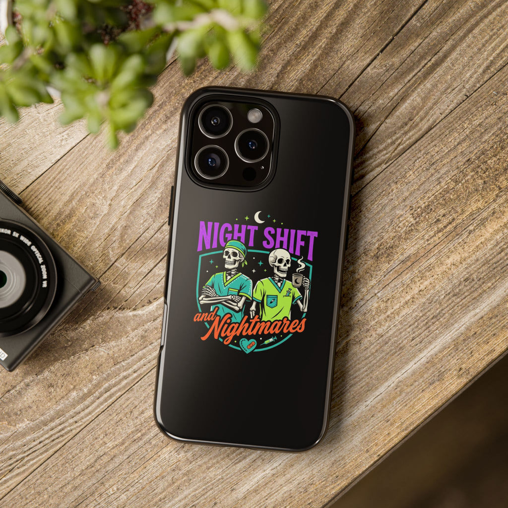 Phone Case — Night Shift and Nightmares Skeleton Nurses (Protective Tough Case)