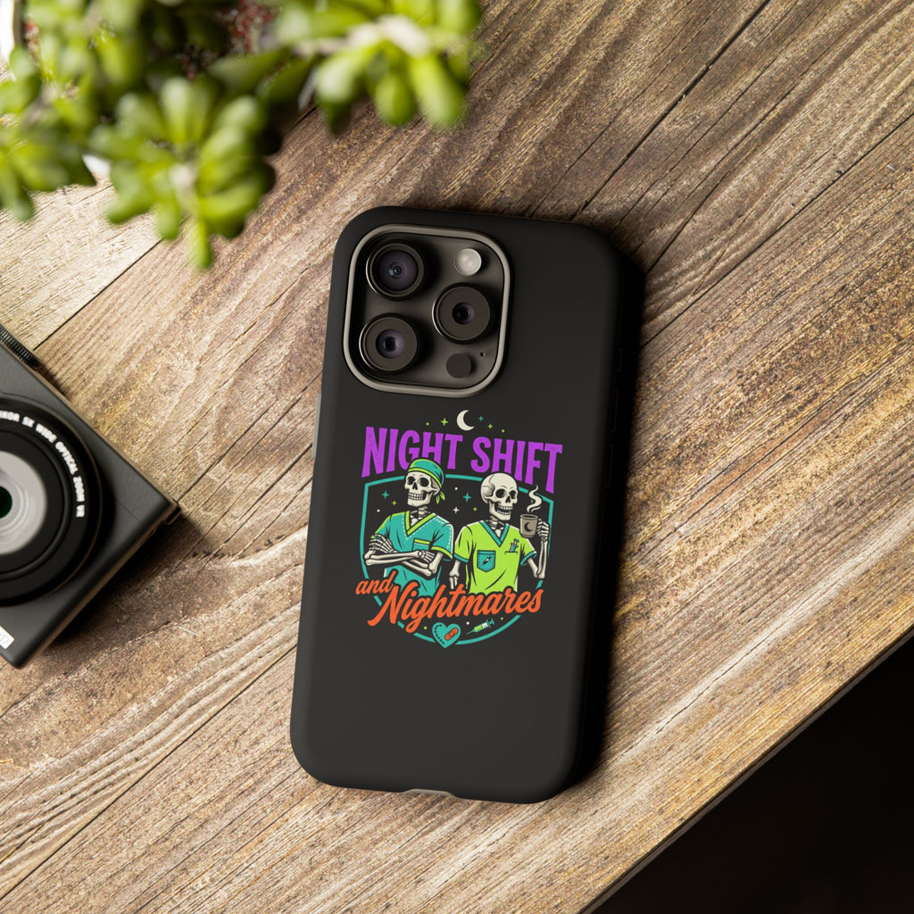 Phone Case — Night Shift and Nightmares Skeleton Nurses (Protective Tough Case)