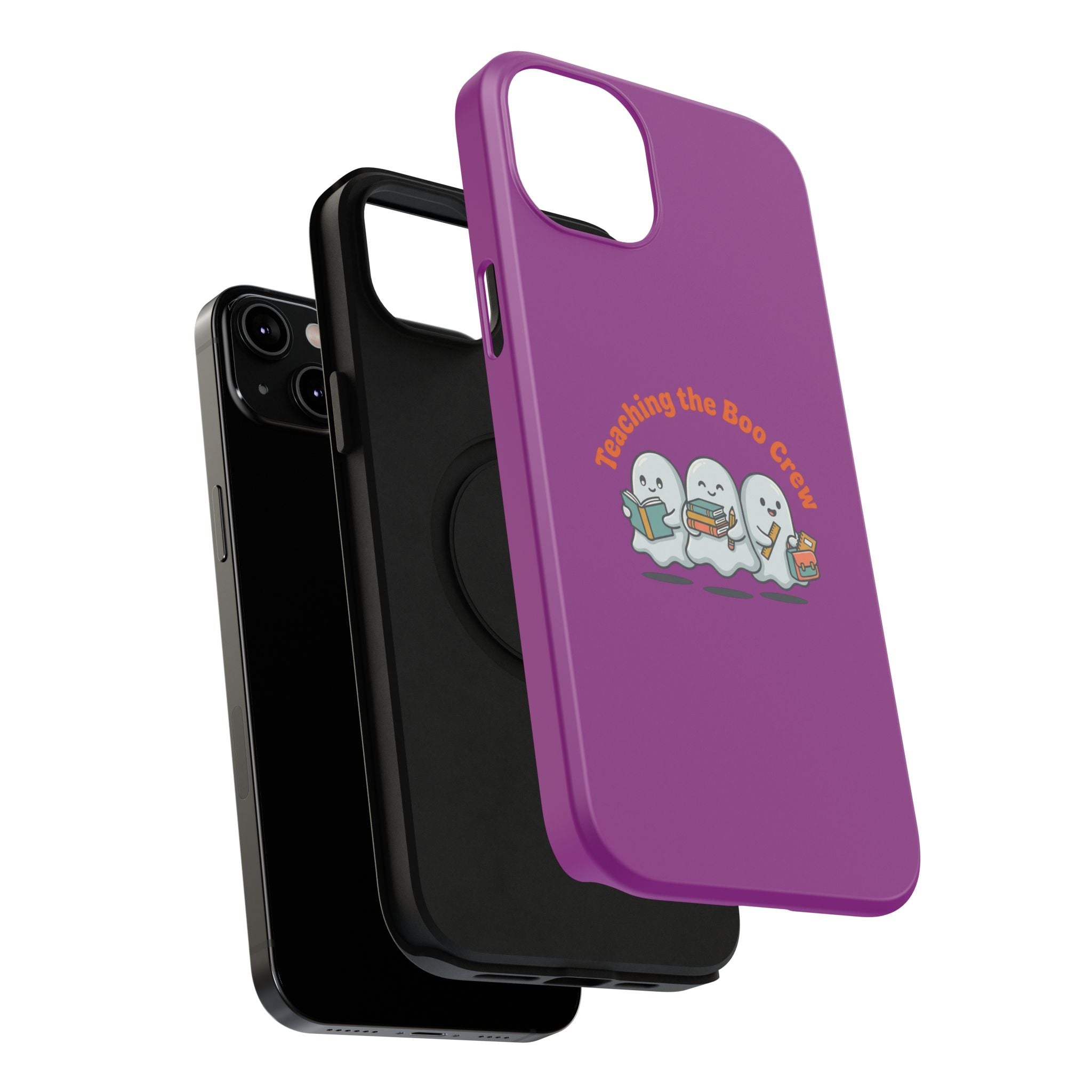 Teaching the Boo Crew Phone Case — Cute Ghosts Teacher Gift Impact-Resistant Case