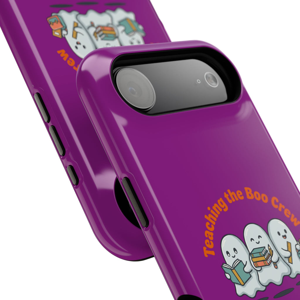 Teaching the Boo Crew Phone Case — Cute Ghosts Teacher Gift Impact-Resistant Case