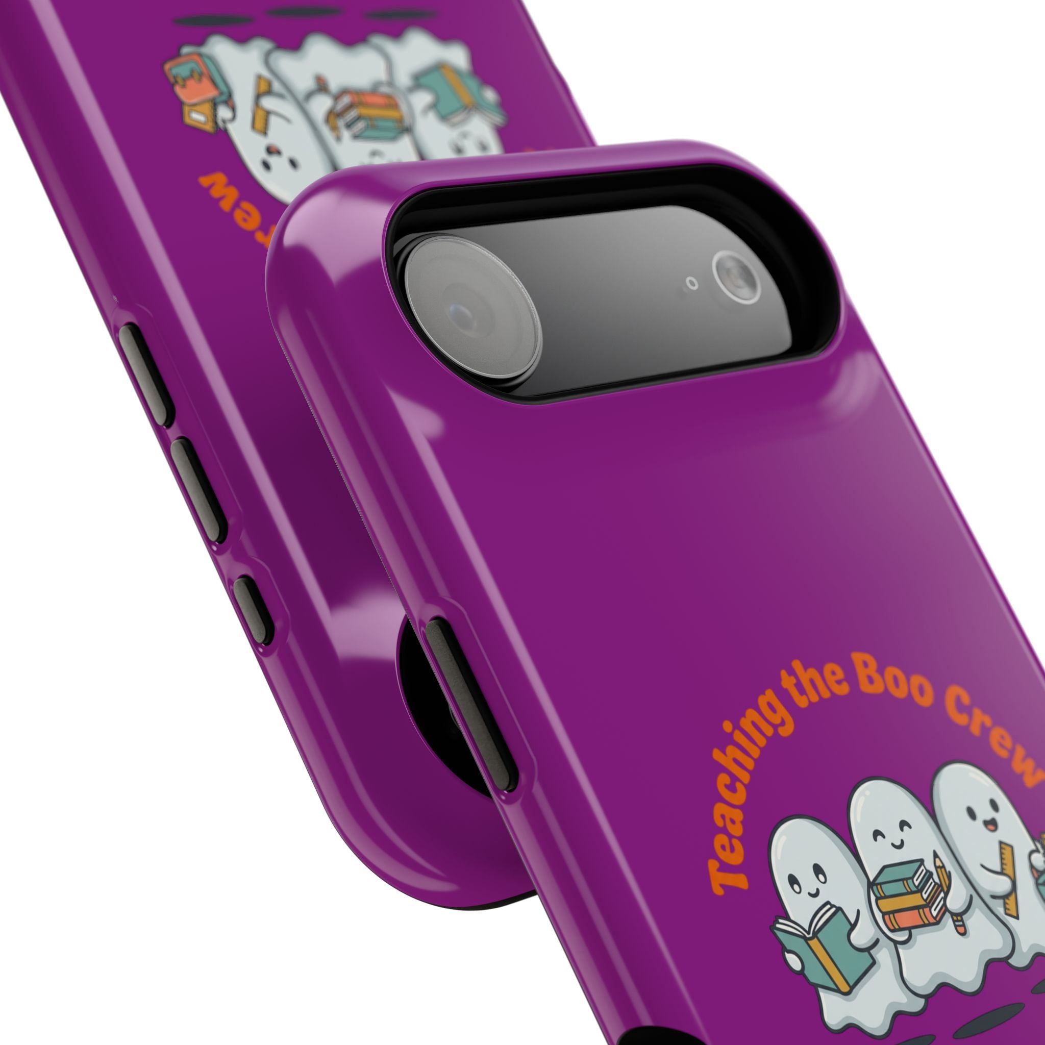 Teaching the Boo Crew Phone Case — Cute Ghosts Teacher Gift Impact-Resistant Case